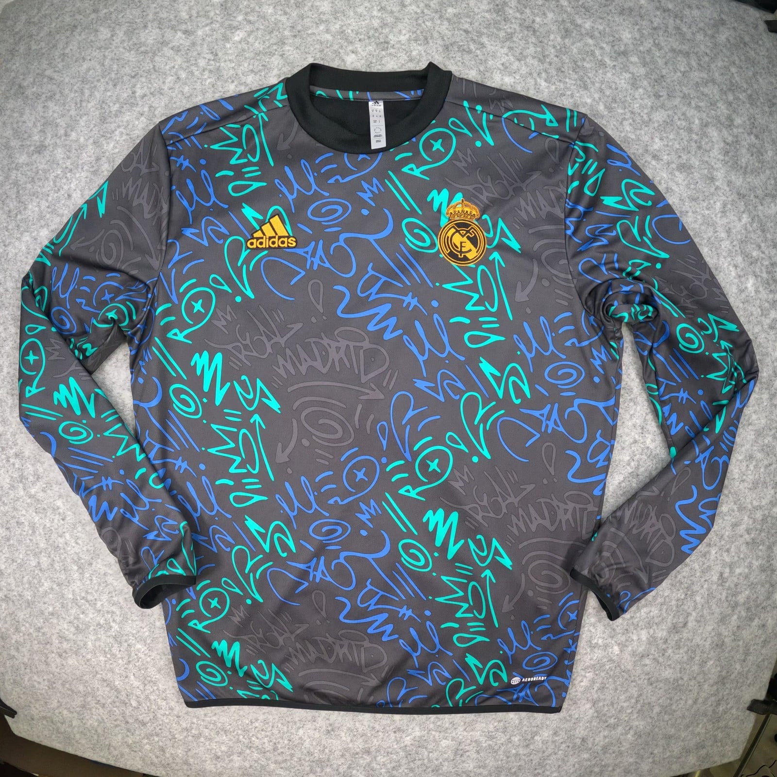 Real Madrid Top Medium Pre Match 2021 2022 Adidas Football Training Jumper