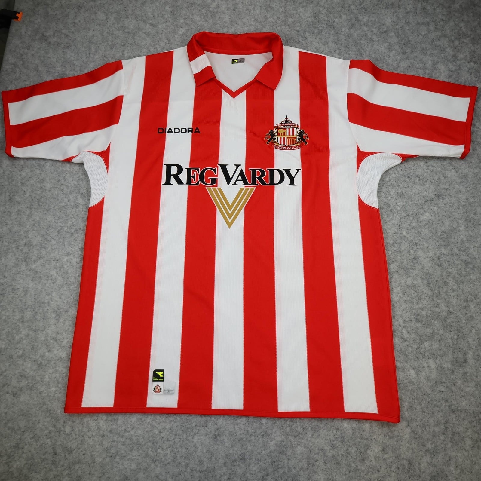Sunderland Shirt Mens XL Red Home 2004 2005 Diadora Reg Vardy Soccer Jersey