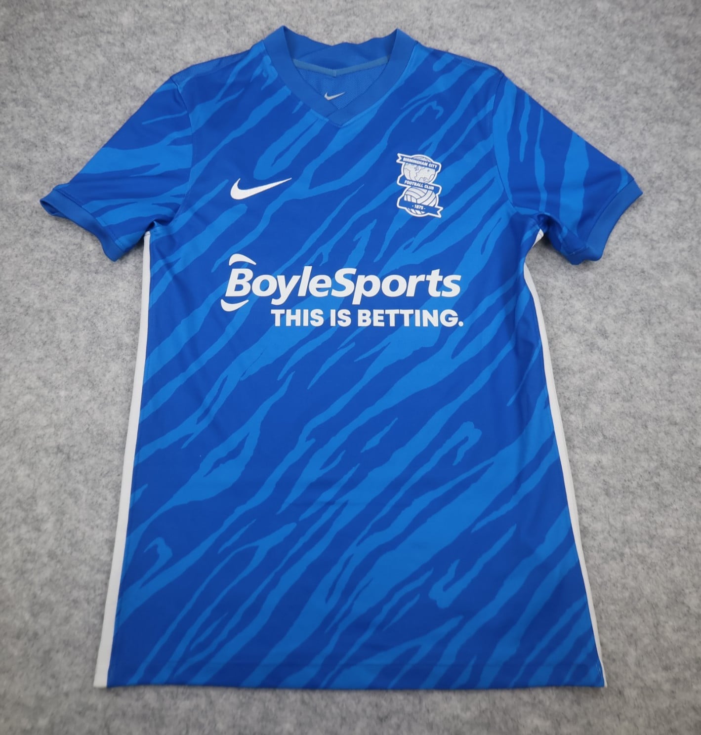 Birmingham City Shirt Medium Home Shirt Blue Nike Soccer 2021 2022 Soccer Jersey