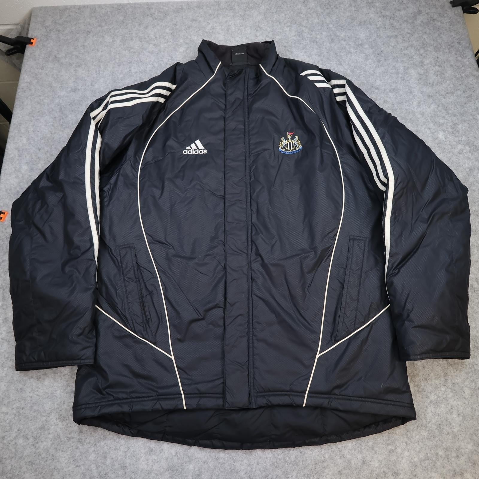 Vintage Newcastle United Jacket Mens Large Black 2005 2006 Football Adidas