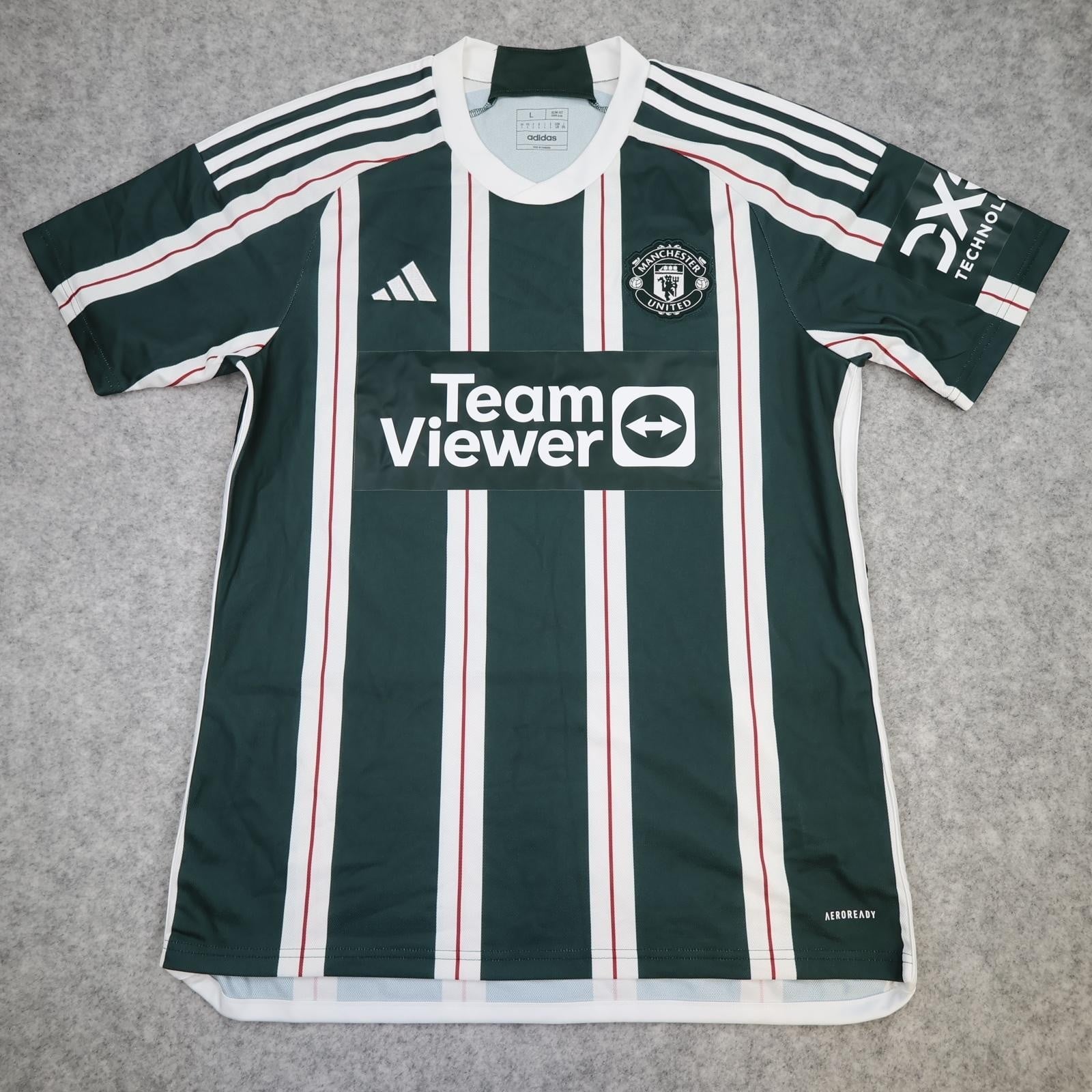 Manchester United Shirt Mens Large Green 2023 2024 Adidas Soccer Jersey