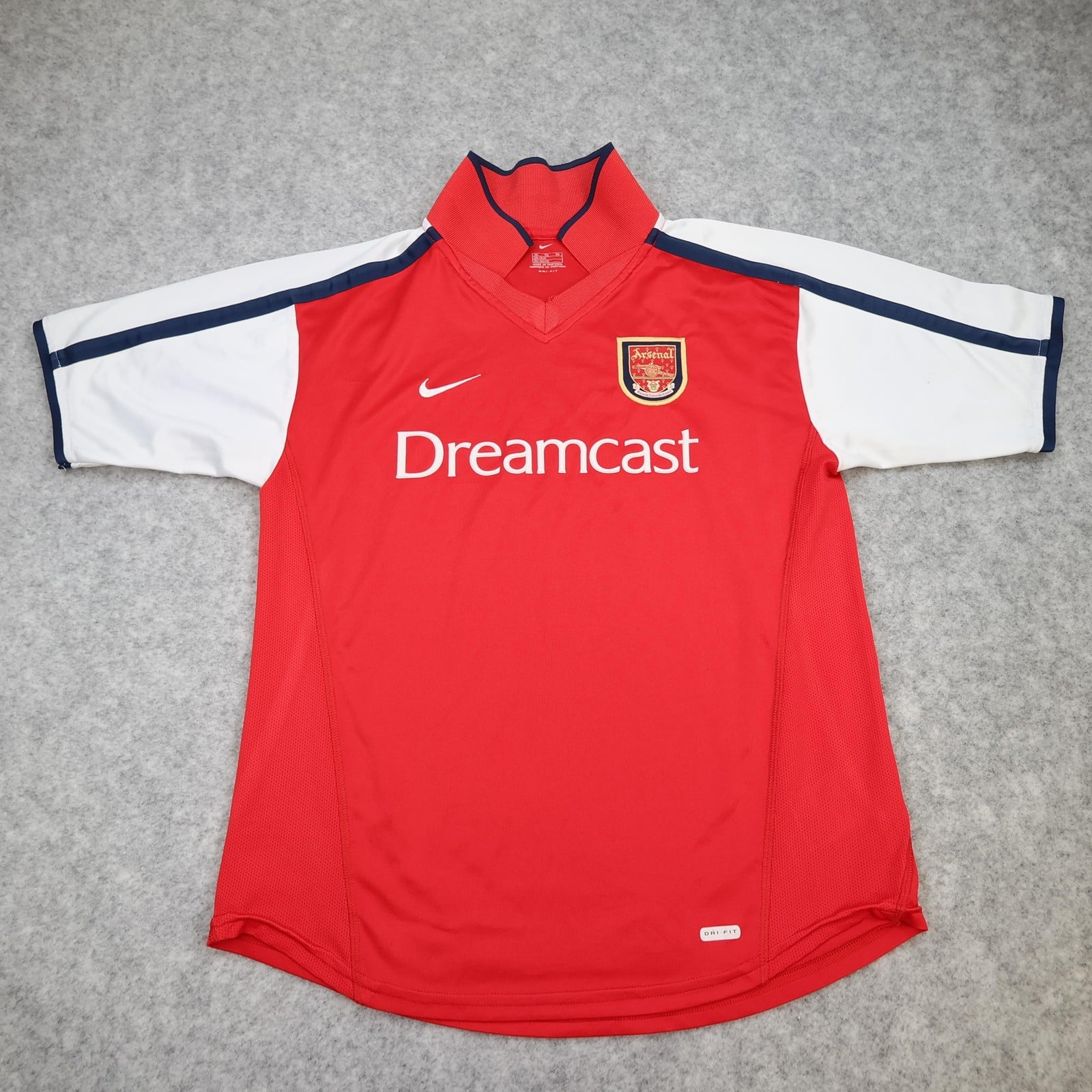 Vintage Arsenal Shirt Kids XL Red Home 2000 2002 Football Nike Dreamcast