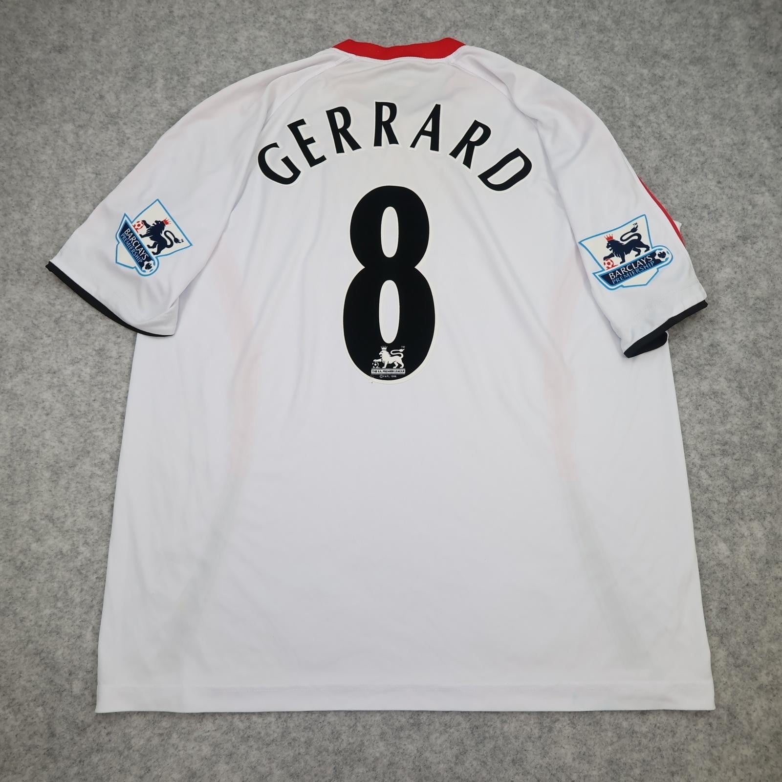 Vintage Liverpool Shirt Mens XL White Away 2005 2006 Football Reebok Gerrard 8