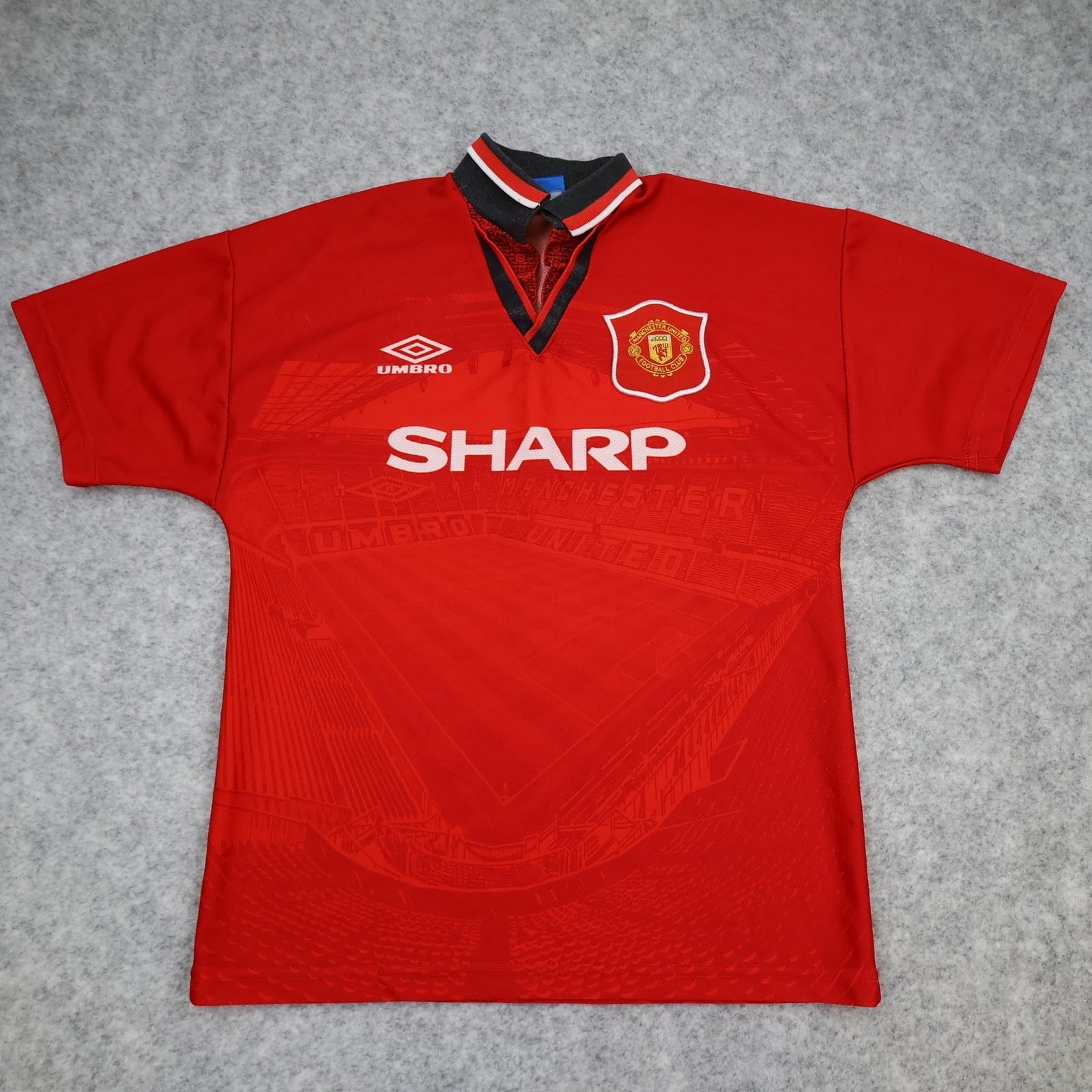 Vintage Manchester United Shirt Kids 12-13 Years Red Home 1996 1998 Umbro Jersey