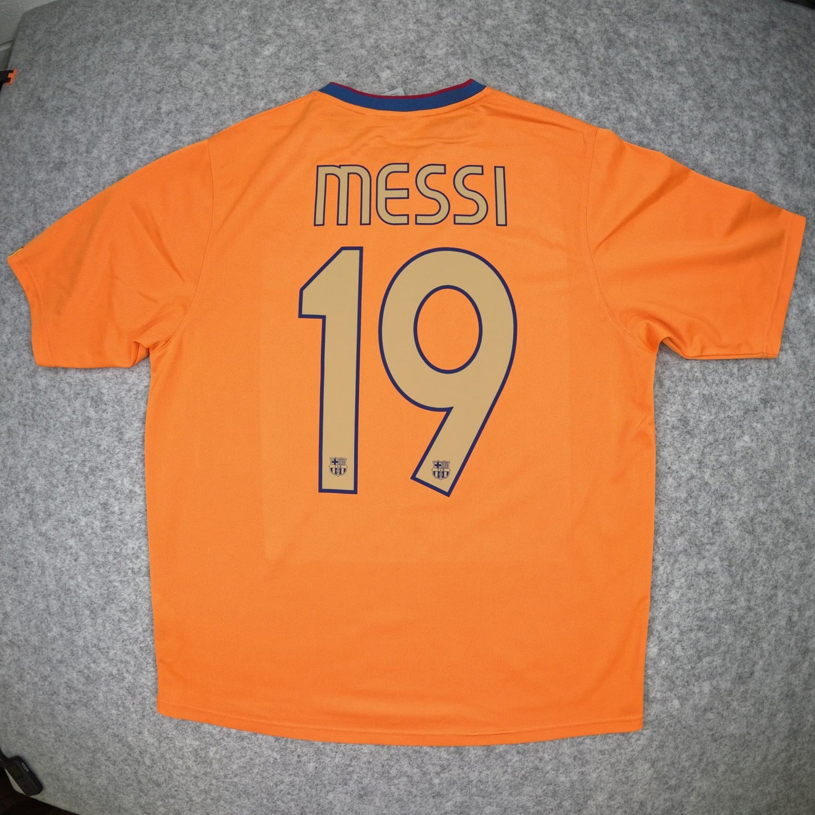 Barcelona Football Shirt Large Away 2006 2008 Nike Messi 19 Barcelona Jersey