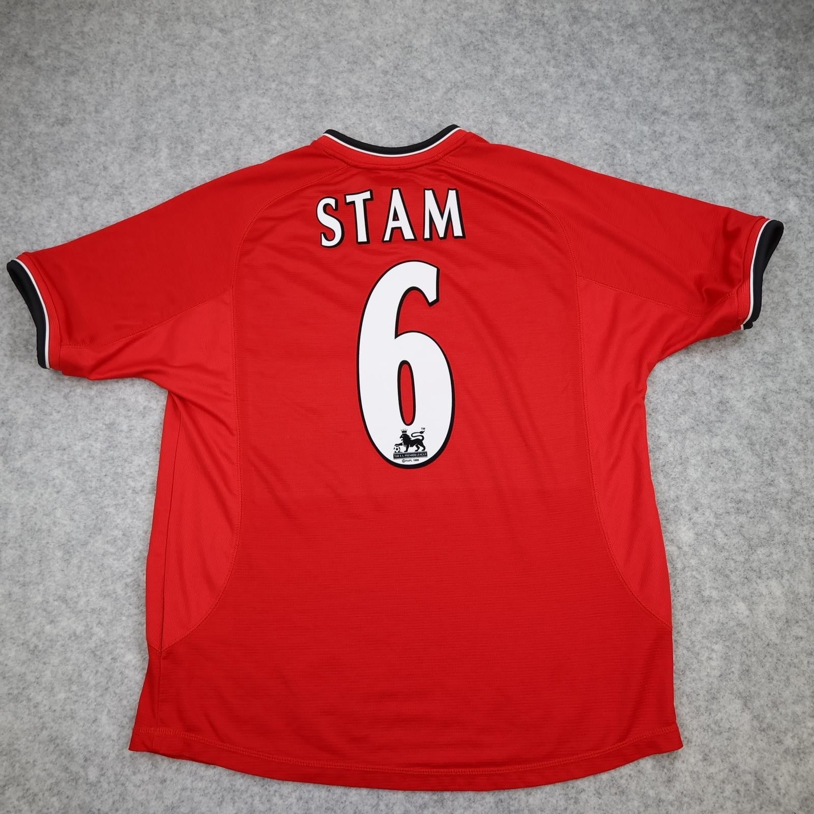 Vintage Manchester United Shirt Mens Medium Red Home 2000 2002 Umbro Stam 6