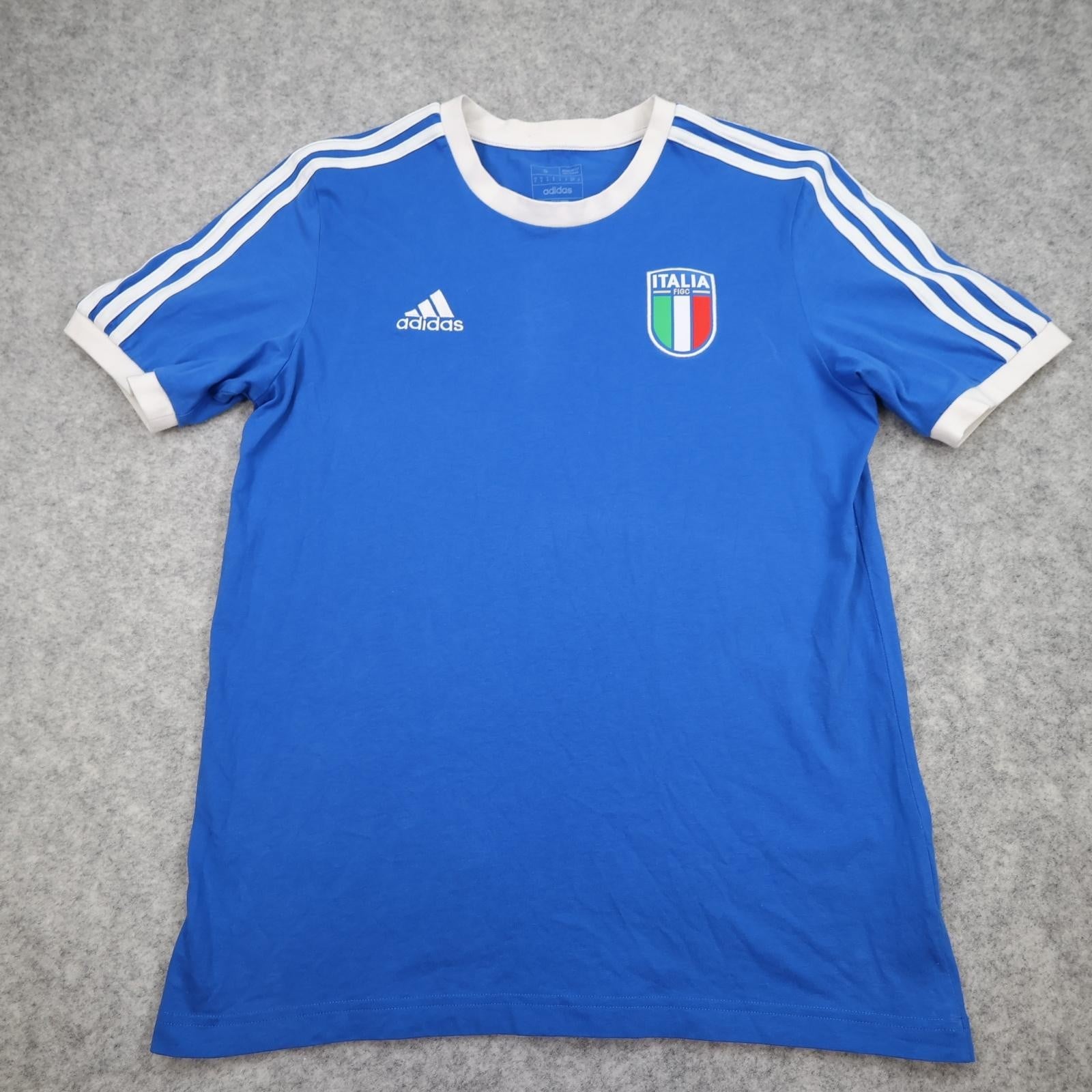 Italy Home Shirt Mens Small Blue 2022 Football Adidas Italia FIGC Top Jersey