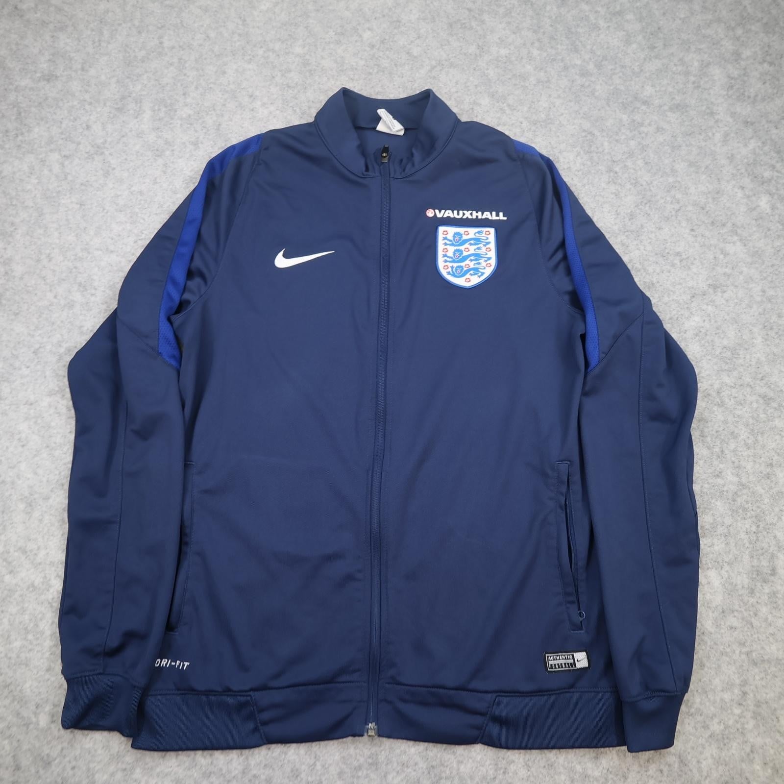England Jacket Mens Large Navy 2016 2018 Nike Dri Fit Track Top Training