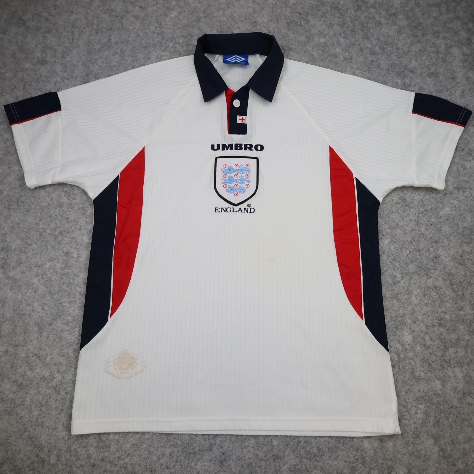 Vintage England Home Shirt Mens Large White Football 1998 1999 Soccer Jersey Top