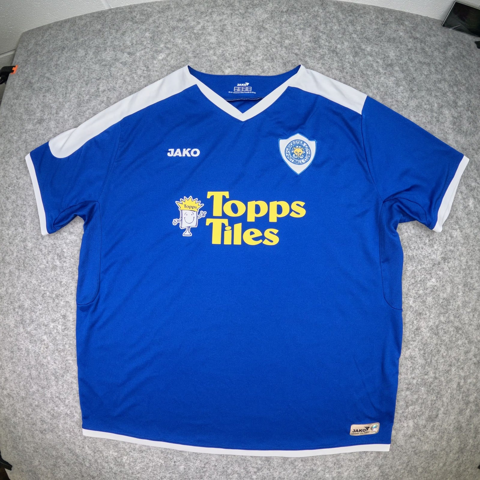 Leicester City Football Shirt 2007 2009 2XL Blue Home JAKO Soccer Jersey