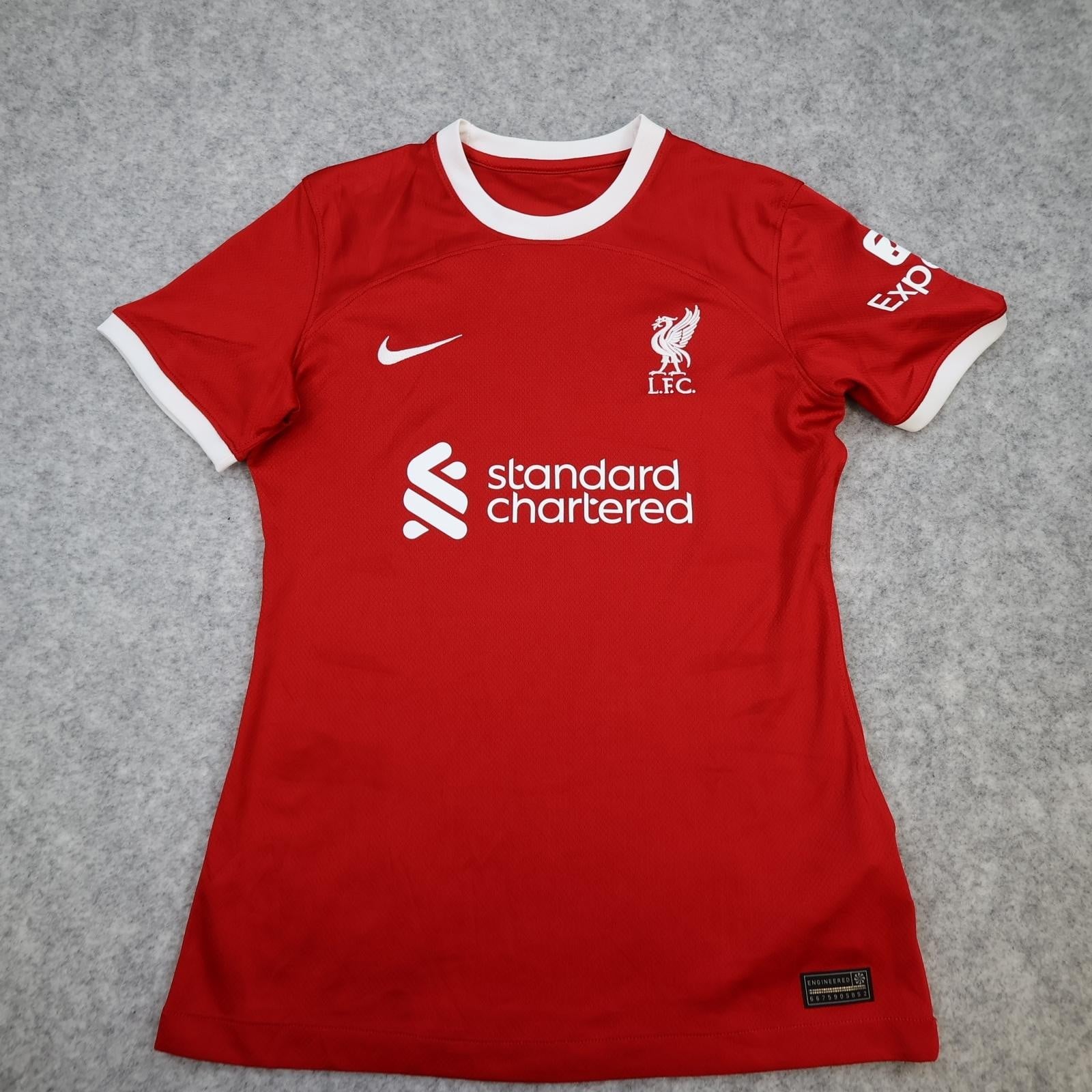 Liverpool Shirt Womens Small Red Home 2023 2024 Football Nike Standard Chartered