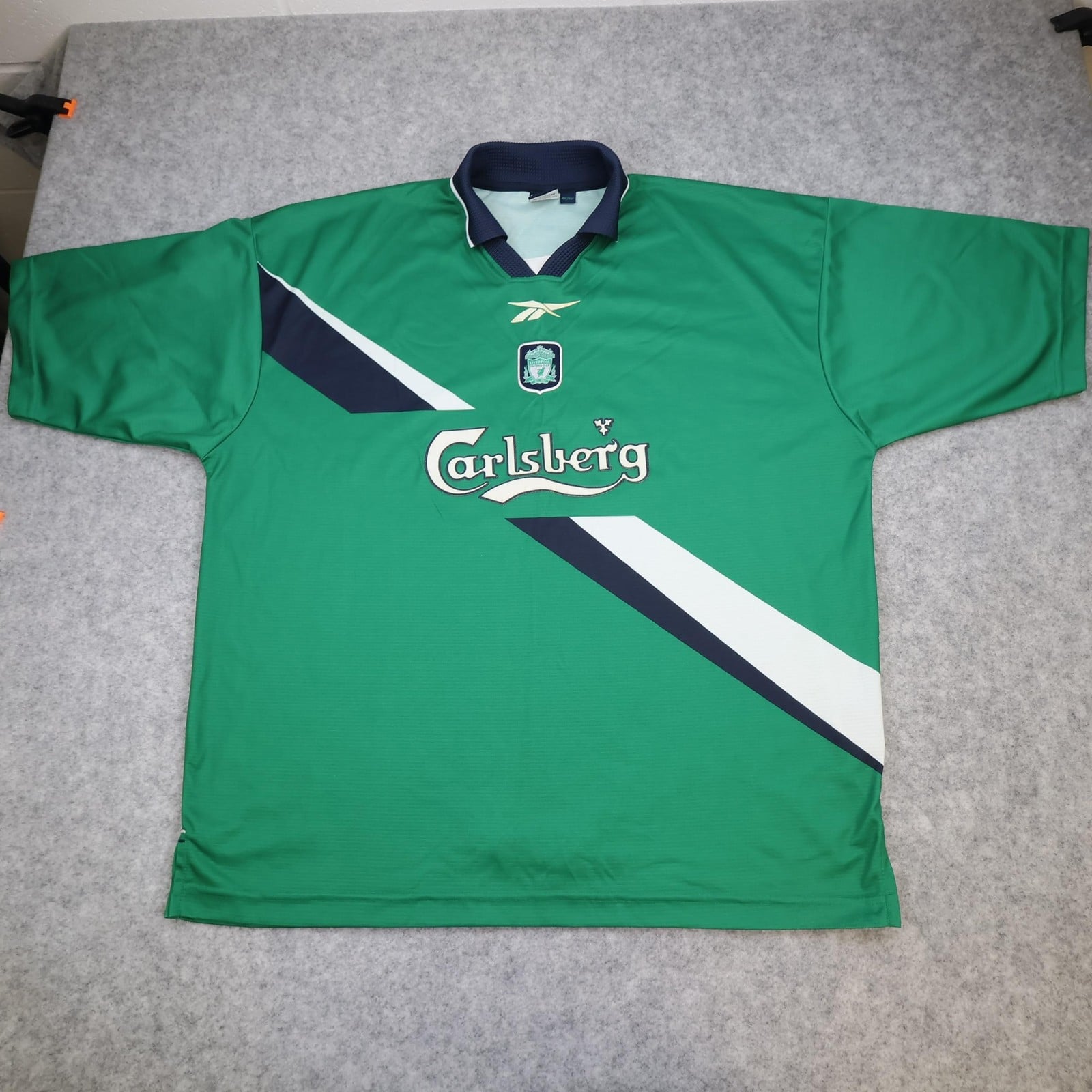 Vintage Liverpool Shirt Away Mens 2XL 1999 2000 Reebok Carlsberg Football Jersey