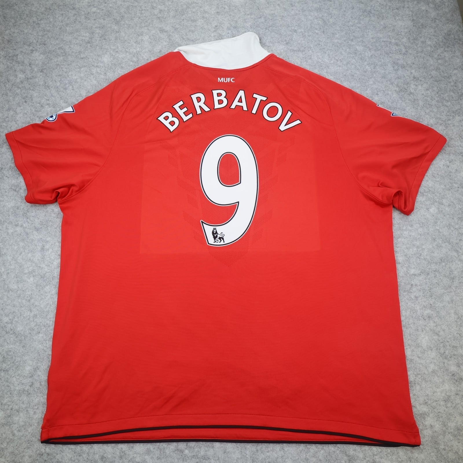 Manchester United Shirt 3XL Red Home Kit 2010 2011 AON Nike Jersey Berbatov 9