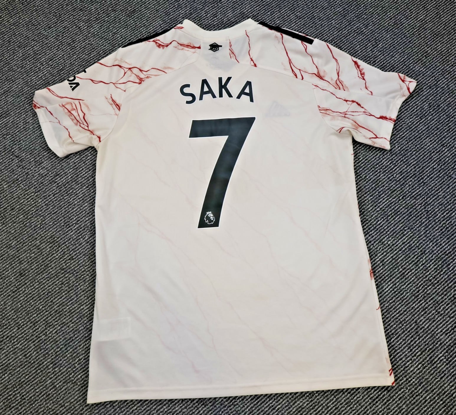 Arsenal Shirt Large White Away Kit 2021 2022 Adidas Jersey Soccer Bukayo Saka 7