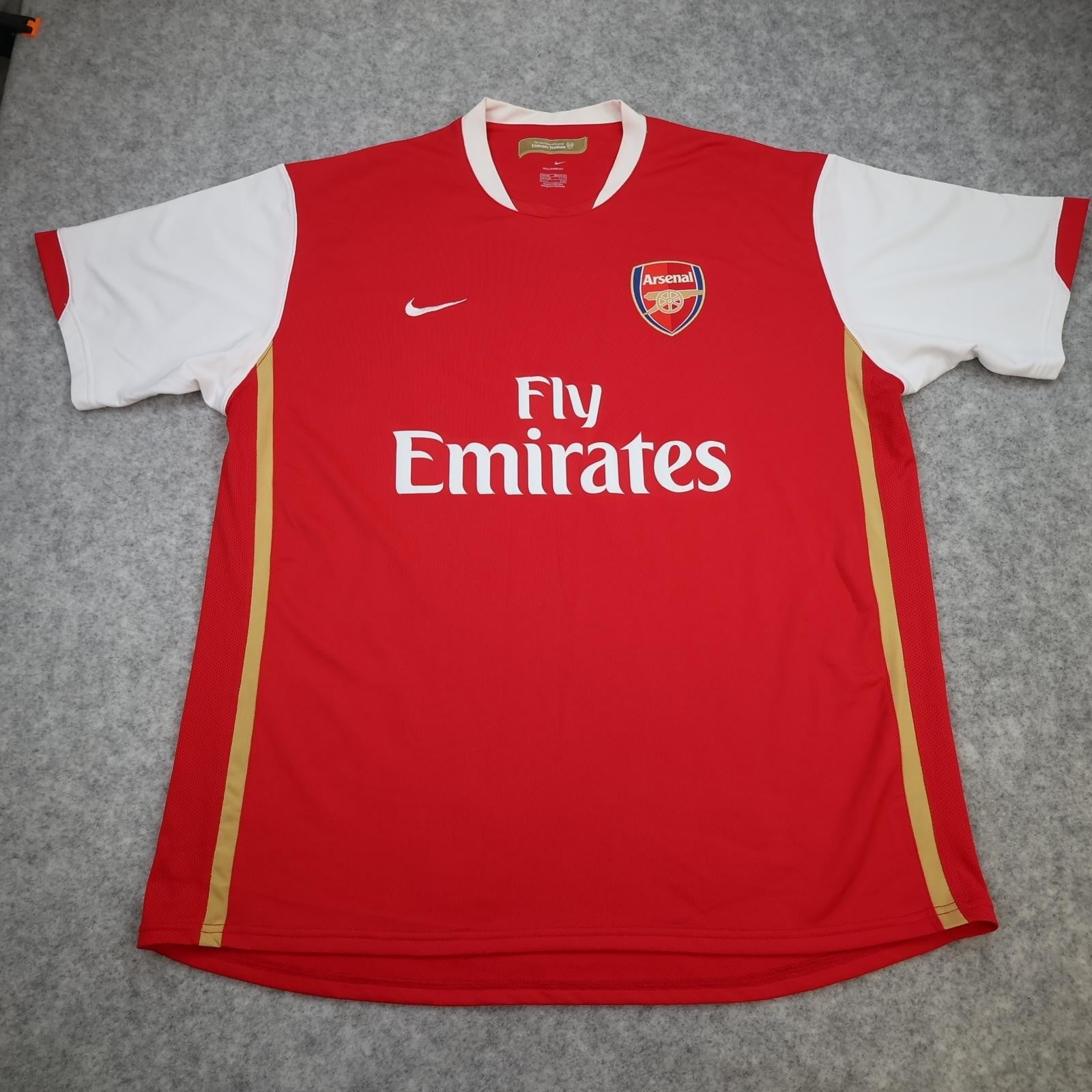 Arsenal Shirt Mens 2XL Red Home 2006 2008 EPL Football Nike Fly Emirates Jersey