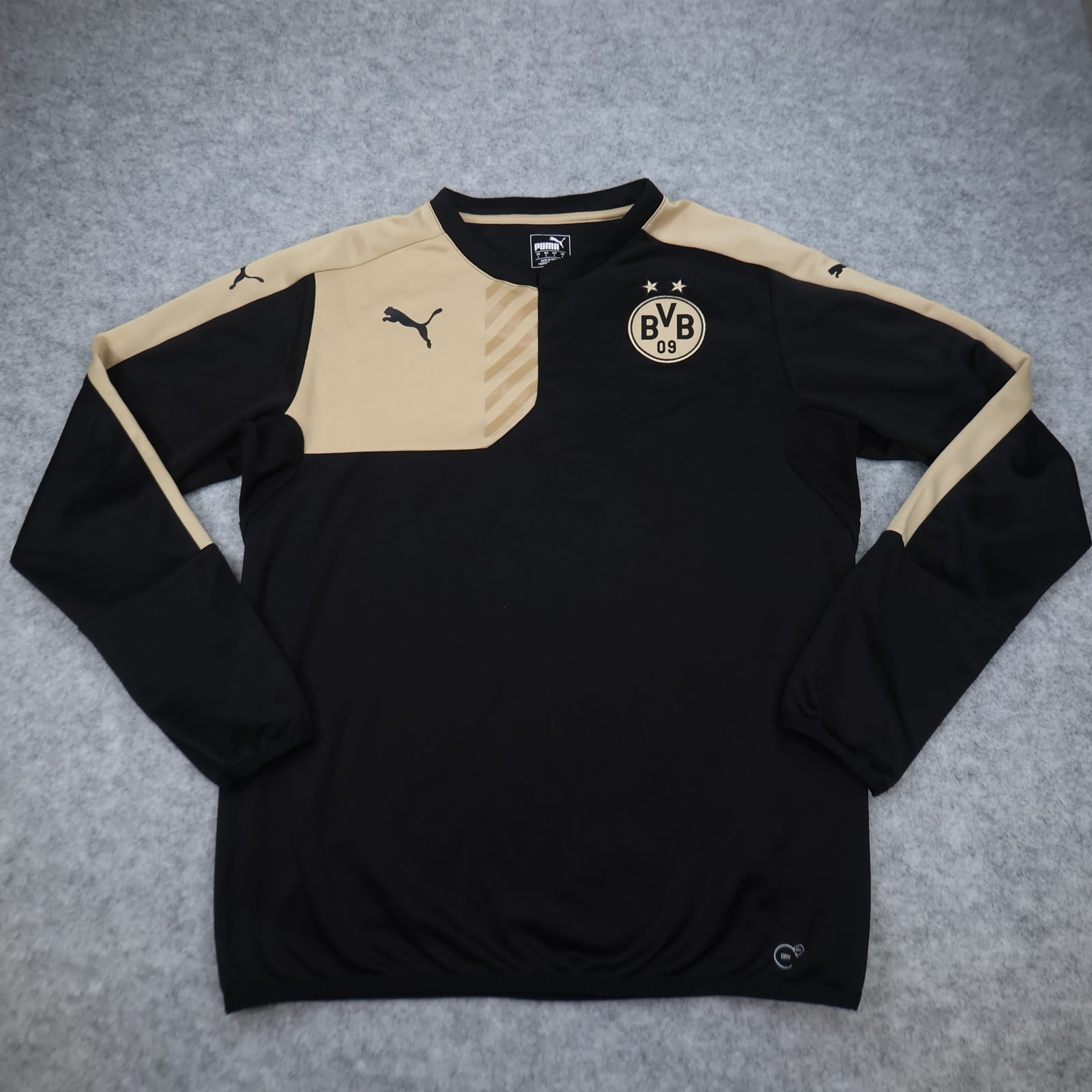 Borussia Dortmund Drill Top Large Black Training Puma Soccer 2015 2016 Pullover