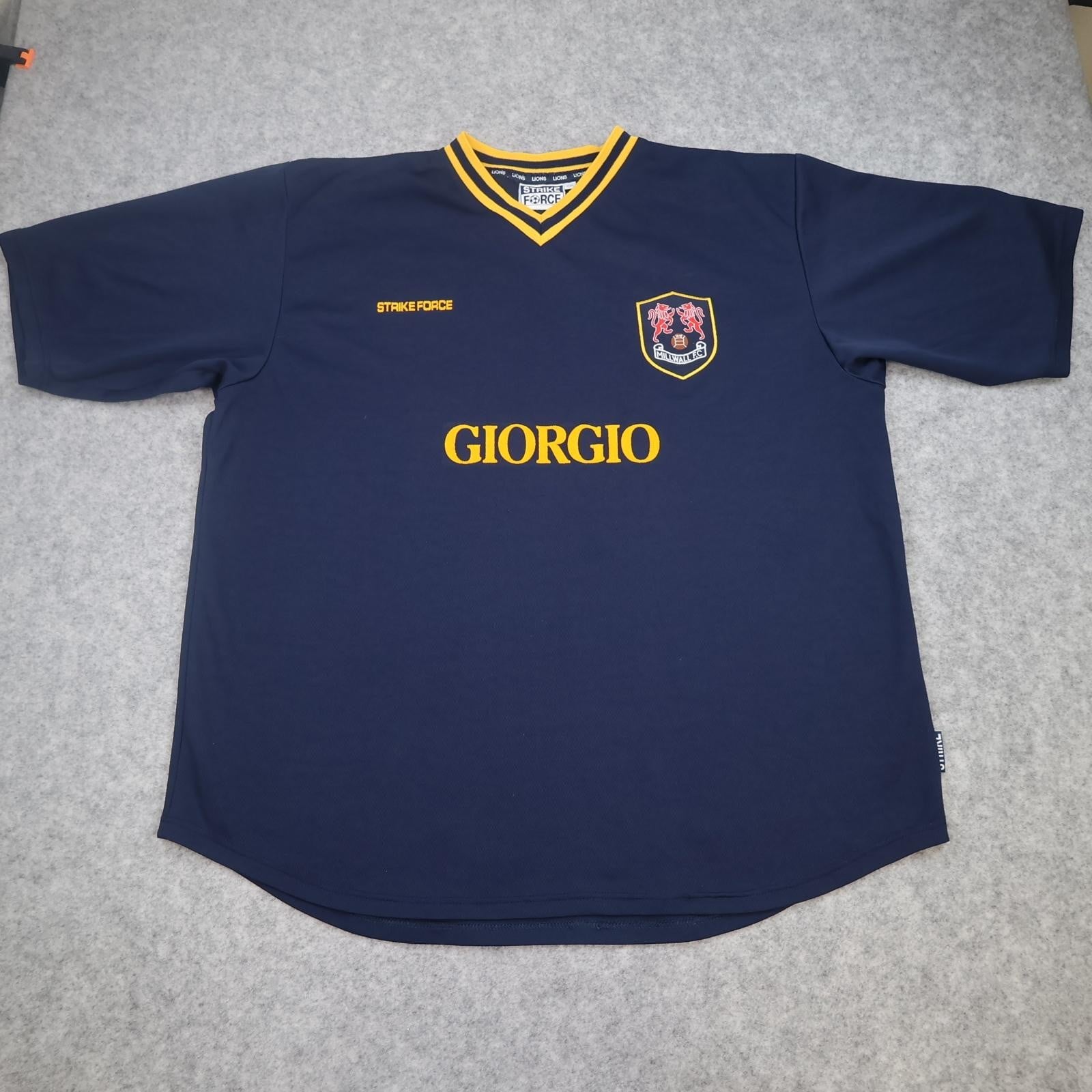 Millwall Shirt Mens 2XL Blue Away 2000 2001 Strike Force Giorgio Soccer Jersey