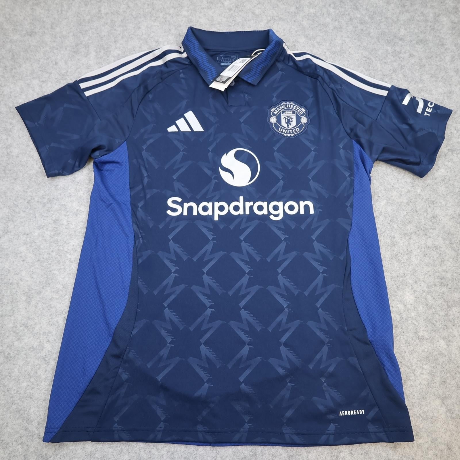 Manchester United Shirt Mens Large Blue Away 2024 2025 Adidas Soccer Jersey