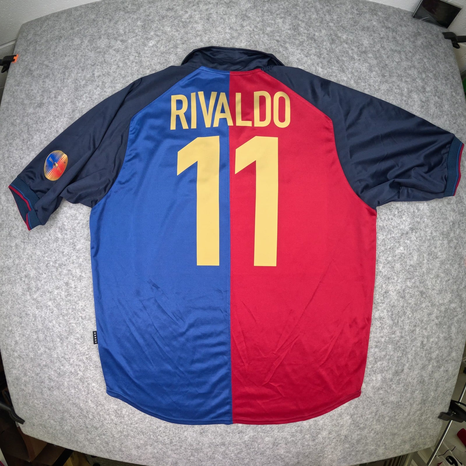Barcelona Football Shirt Extra Large Home 1999 00 Nike Rivaldo Centenary Jersey