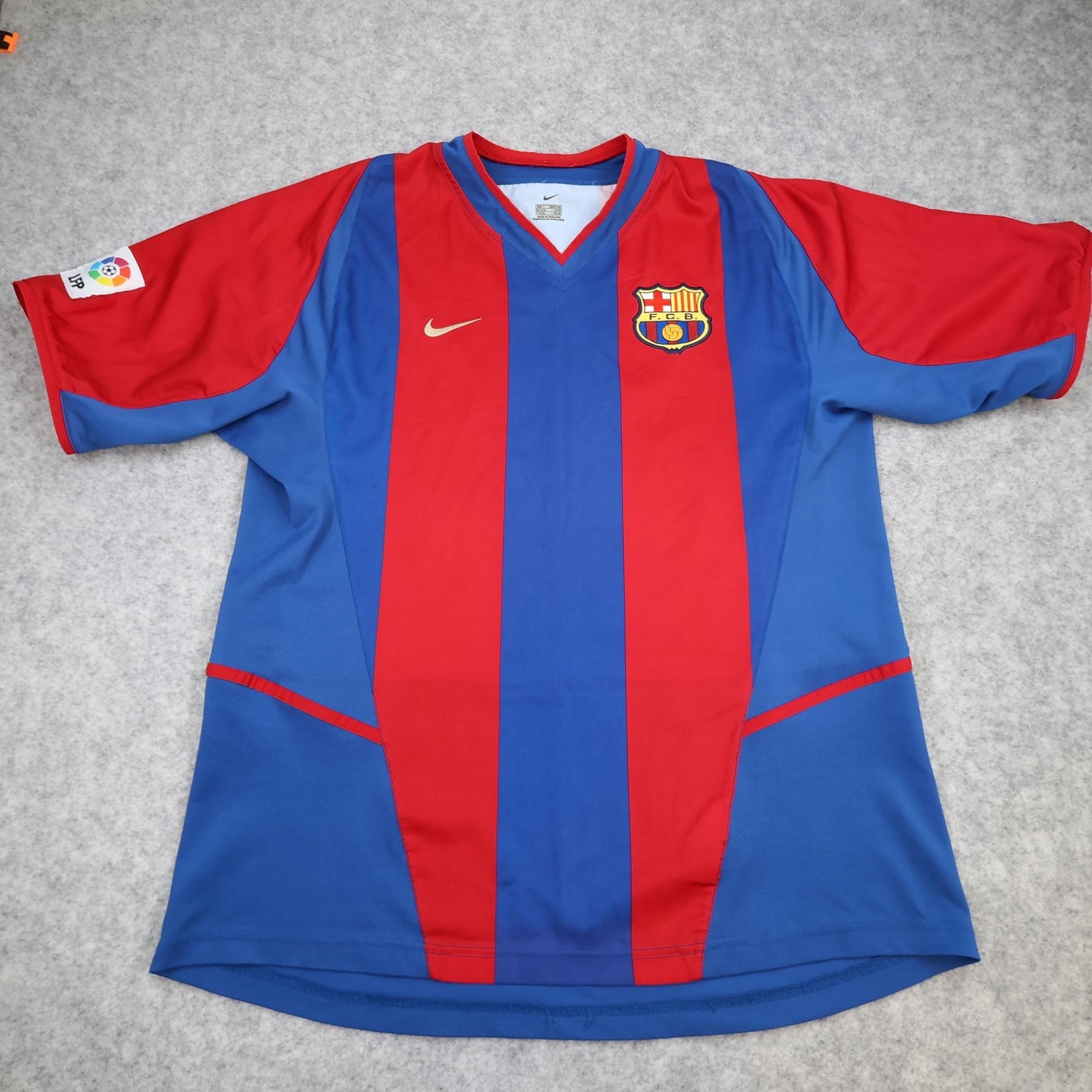 Vintage Barcelona Shirt Mens Large 2002 2003 Home Soccer Jersey Nike LFP La Liga