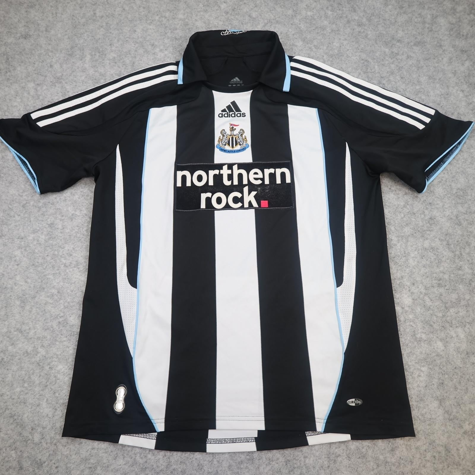 Newcastle United Shirt Mens Medium Black Home 2007 2009 Adidas Northern Rock