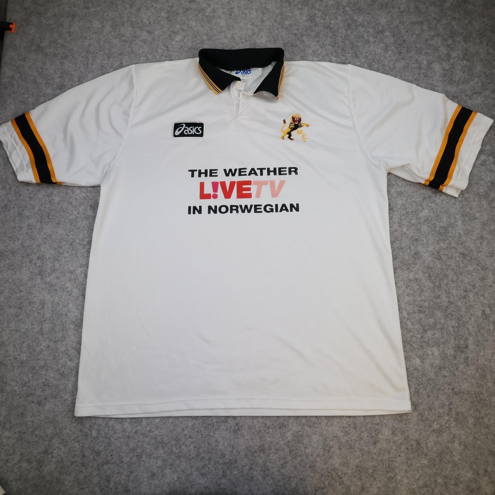 Vintage Millwall Shirt Mens 2XL White Away Asics Norwegian Jersey 1997 99
