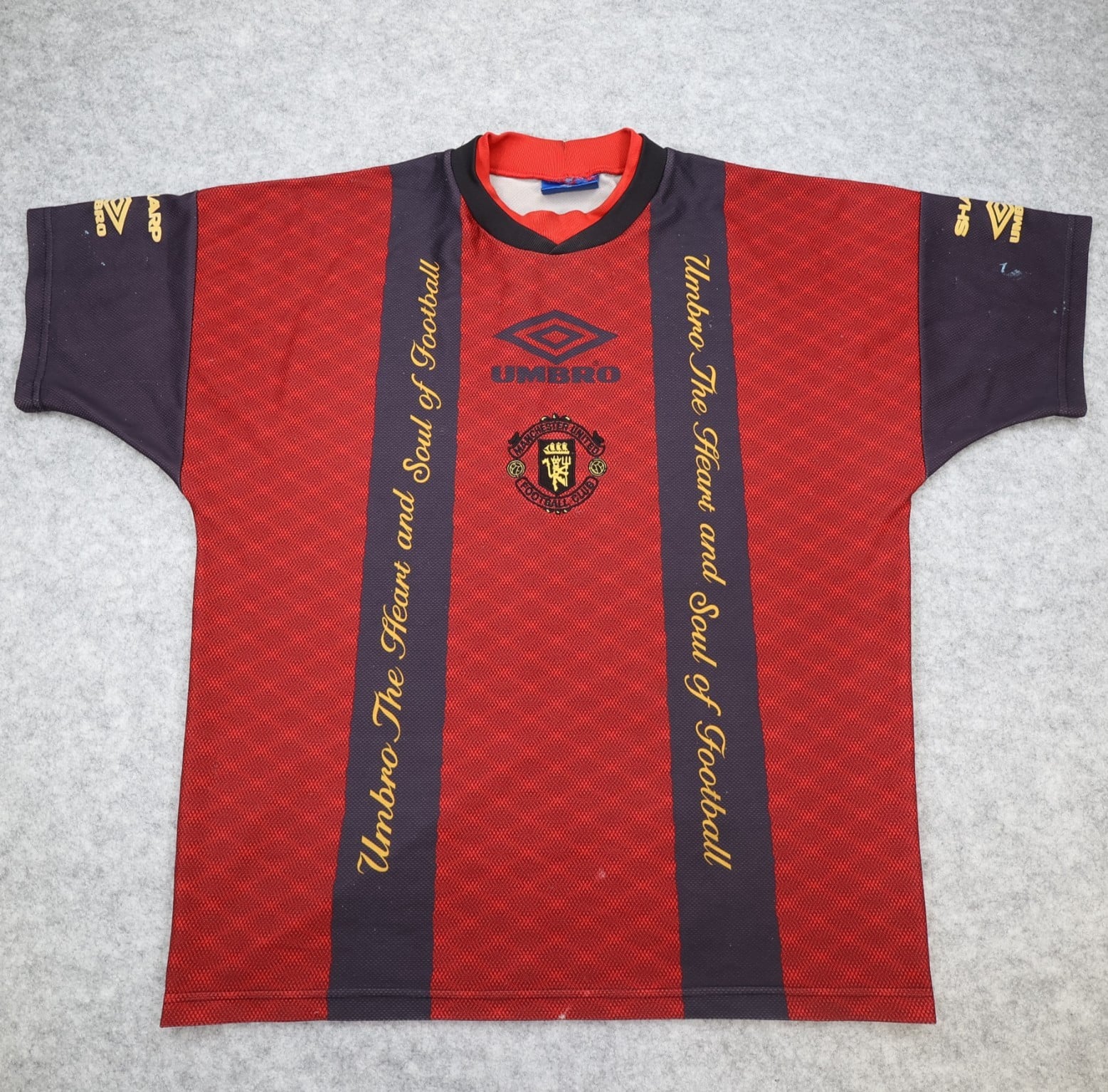 Vintage Manchester United Shirt Medium Red Training Kit 1994 1995 Umbro Jersey