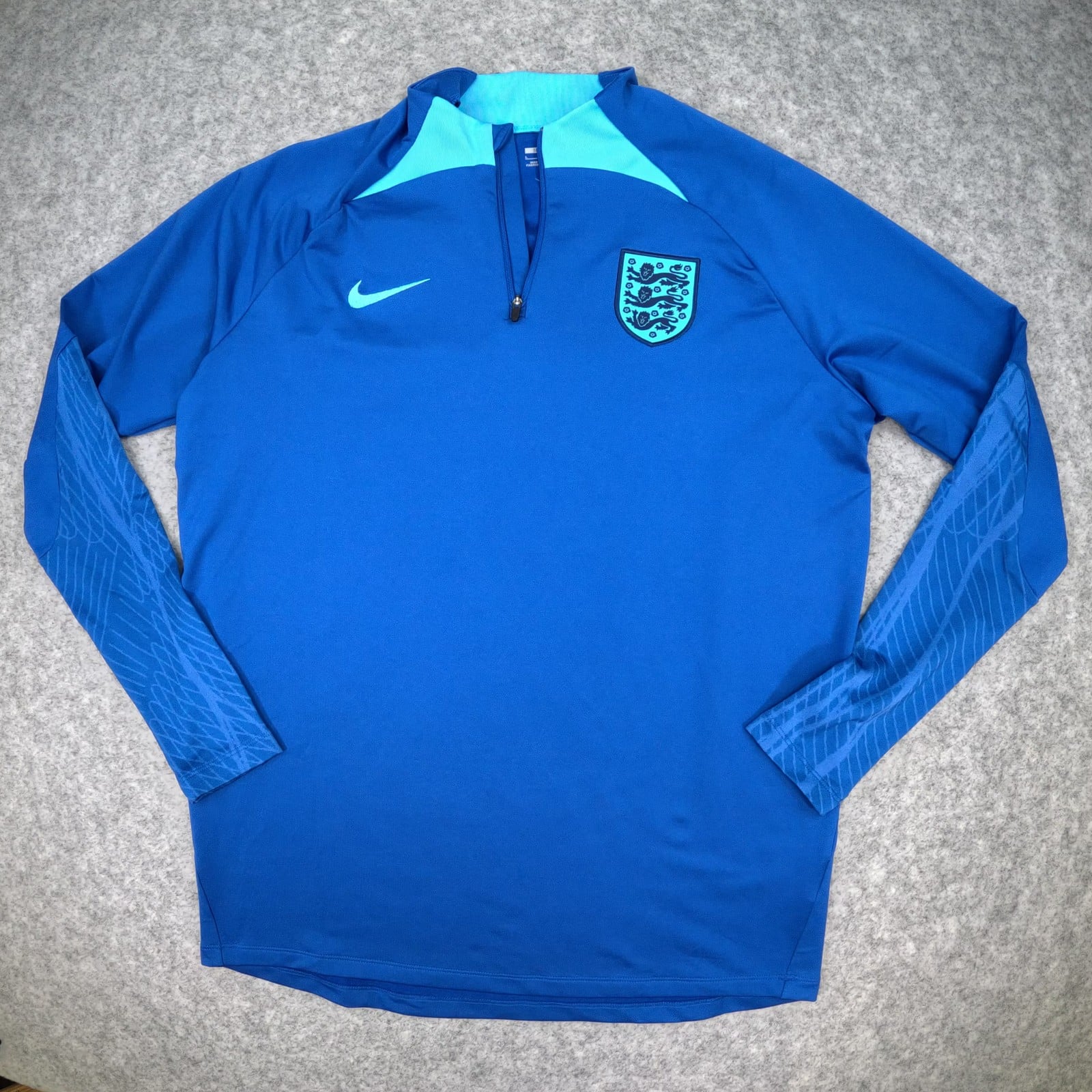 England Training Top Large Blue 2022 2023 Nike Long Sleeve 1 4 Zip Football