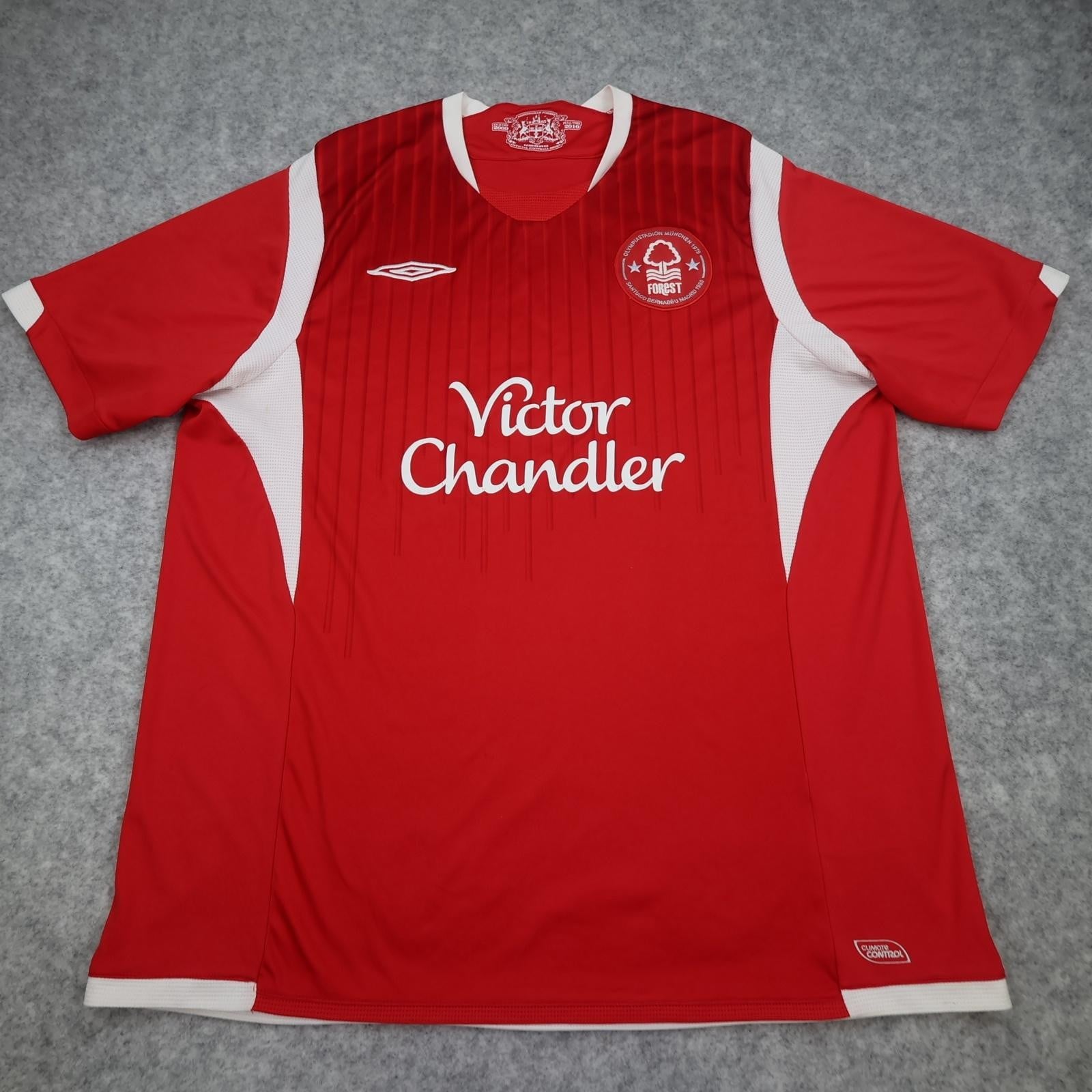Nottingham Forest Shirt Mens XL Red Home 2009 2010 EFL Football Umbro Jersey