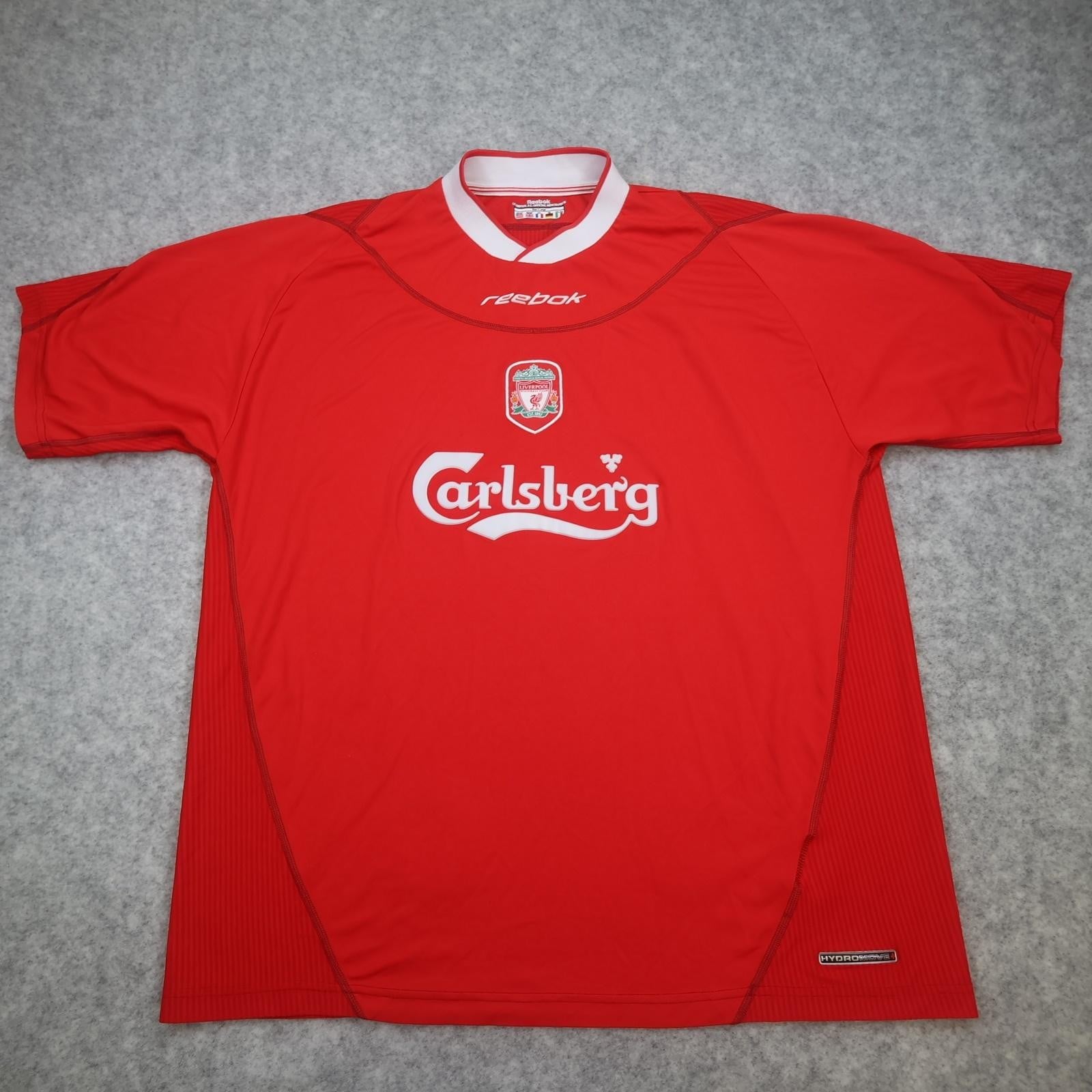 Vintage Liverpool Shirt Mens XL Red Home 2002 2004 EPL Football Reebok Carlsberg