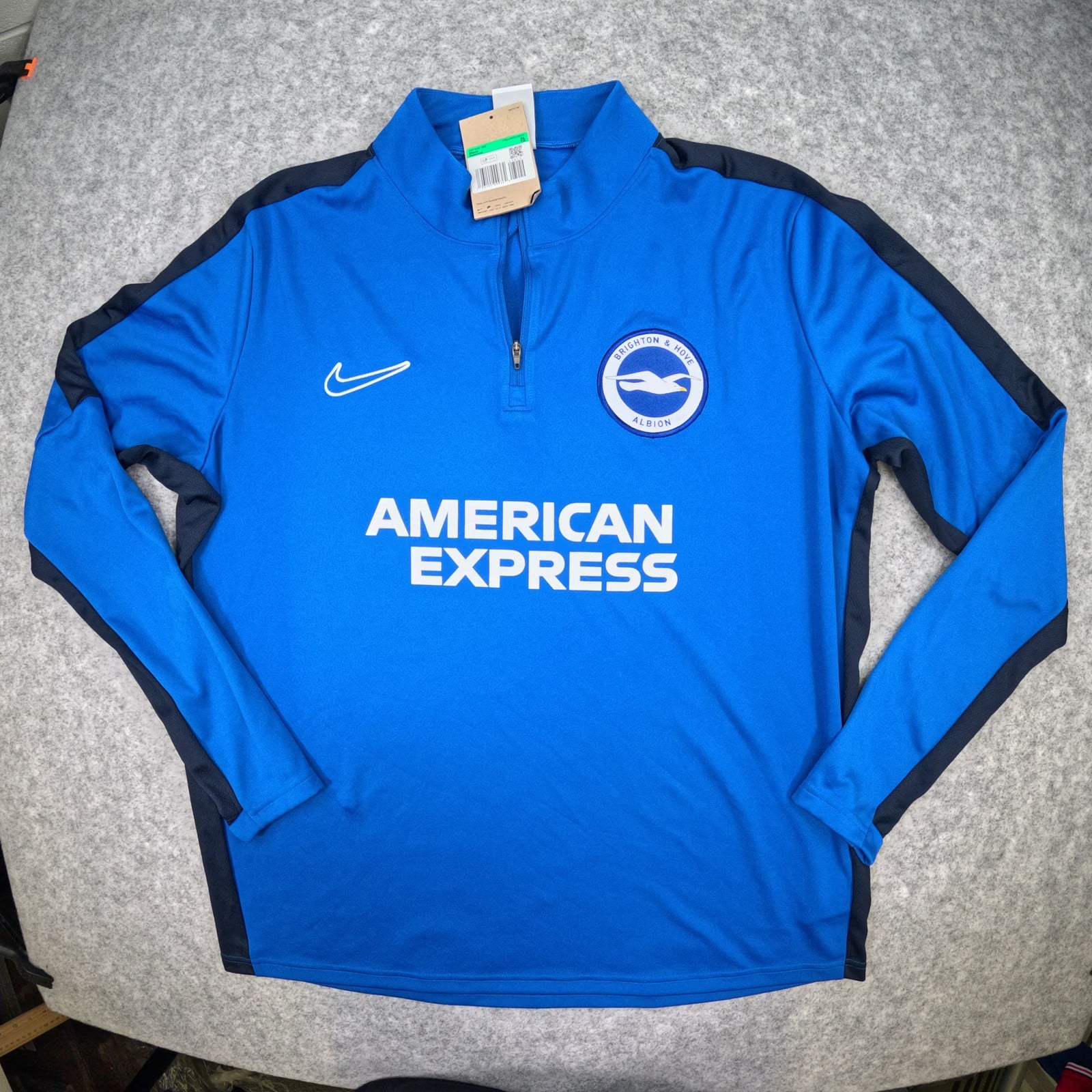Brighton and Hove Albion Training Top Extra Large Blue Nike 1 4 Zip DR1352-463