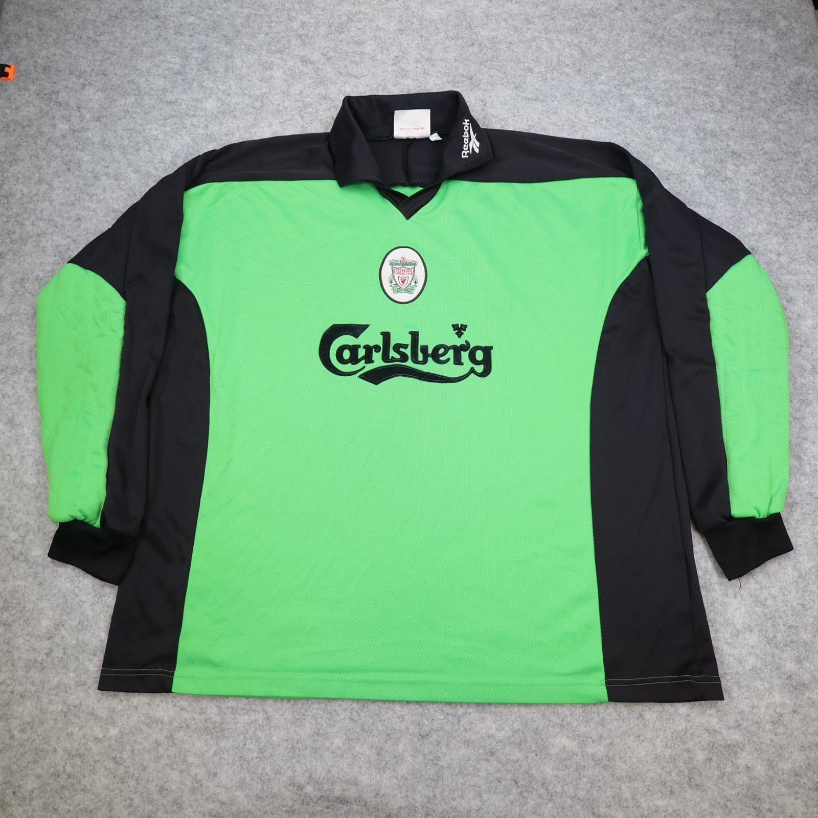 Vintage Liverpool Shirt 2XL Green Goalkeepers Kit 1997 1998 Reebok 46/48" 90s