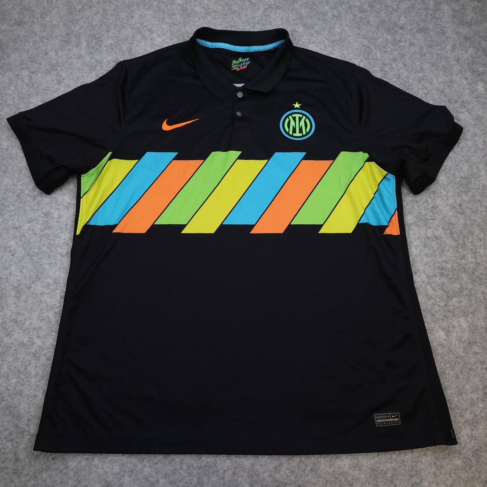 Inter Milan Shirt Mens XL Black Third Kit 2021 2022 Football Nike Dri Fit Jersey