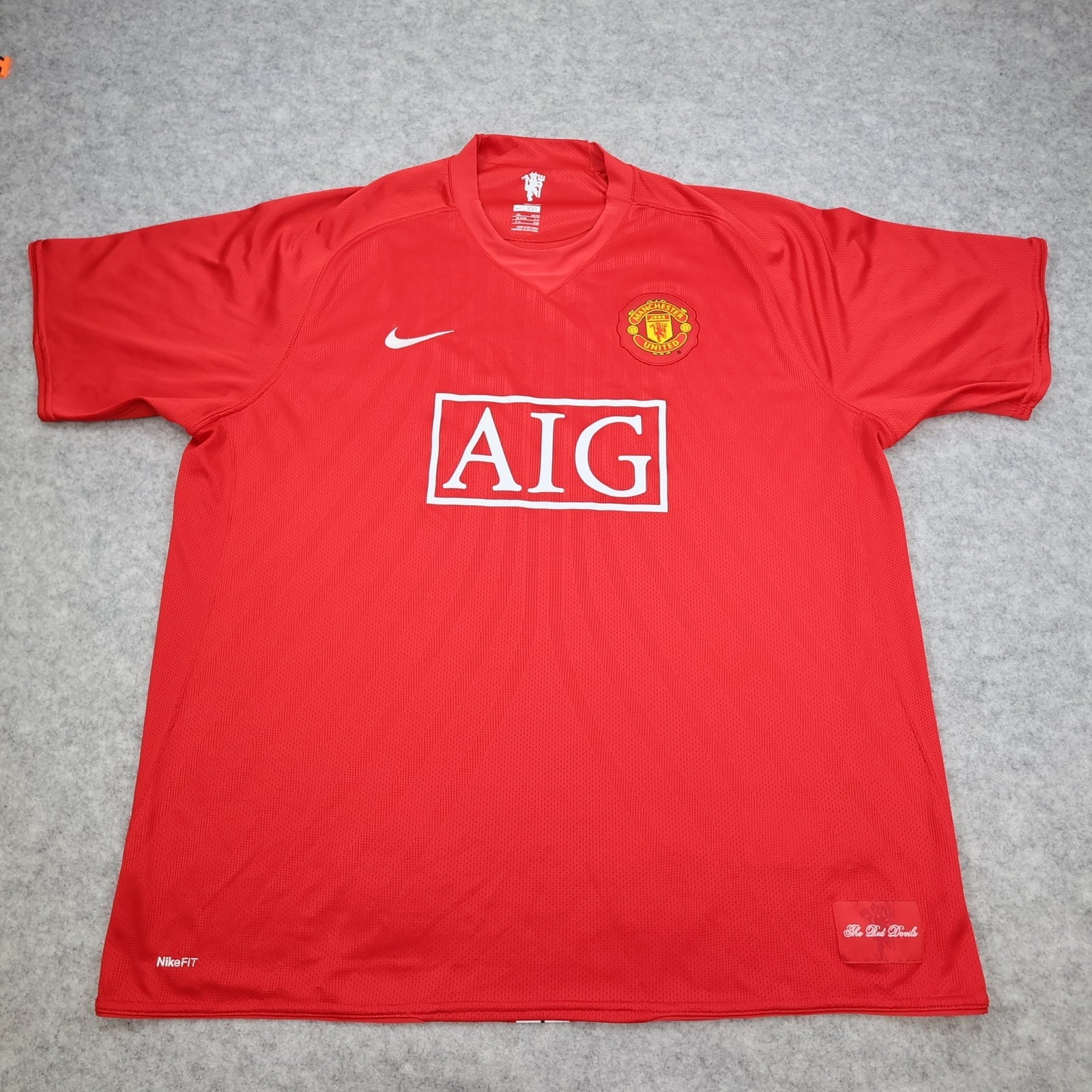 Manchester United Shirt 2XL Red Home Kit 2007 2009 Nike Soccer Jersey