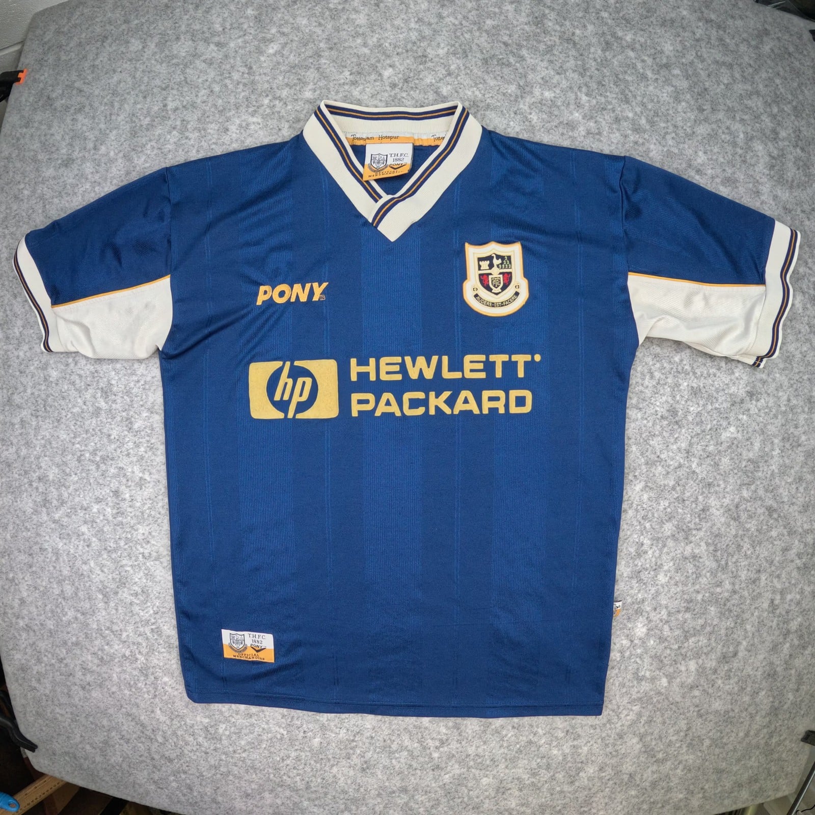 Tottenham Hotspur Football Shirt Small Blue Away 1997 1998 PONY Soccer Jersey