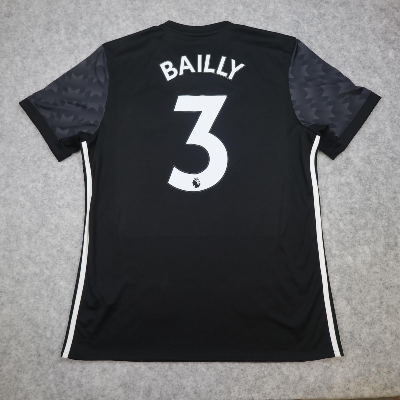 Manchester United Shirt Mens Medium Black Away 2017 2018 Adidas Bailly 3