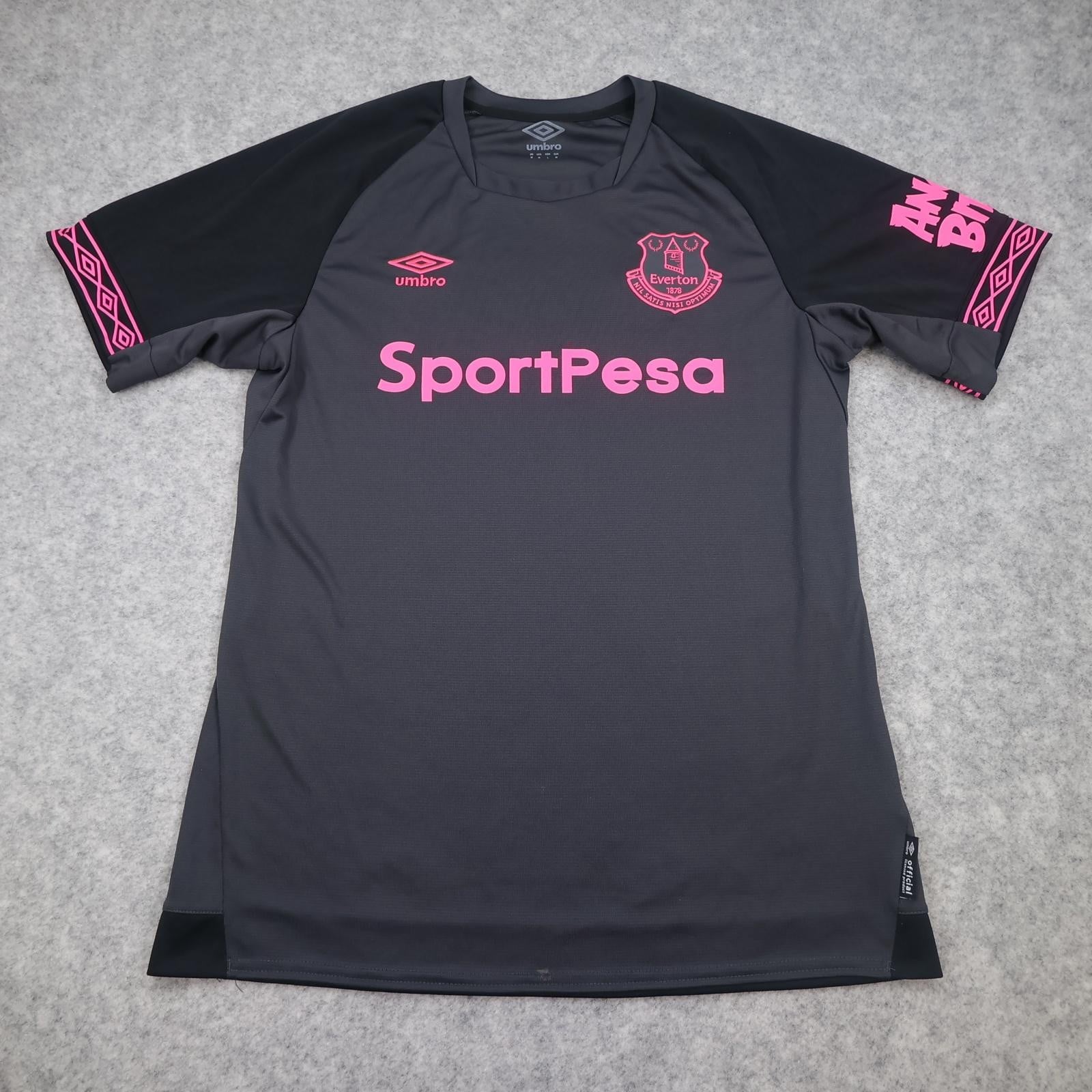 Everton Shirt Mens Medium Grey Away Kit 2018 2019 Football Umbro Jersey
