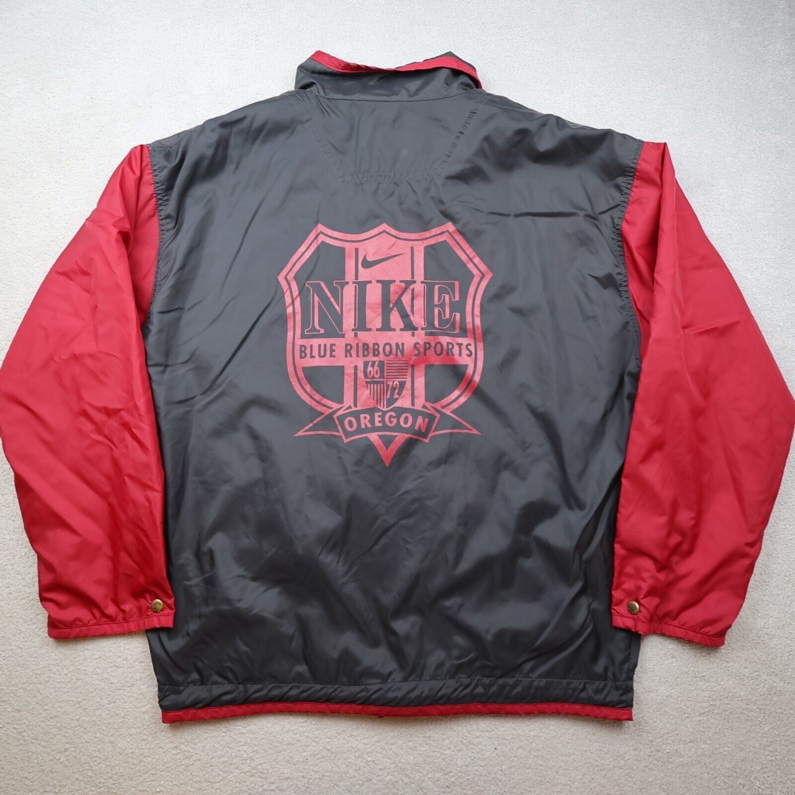 Vintage Nike Tracksuit Large Jacket Windbreaker Blue Ribbon Sports Black Red 90s