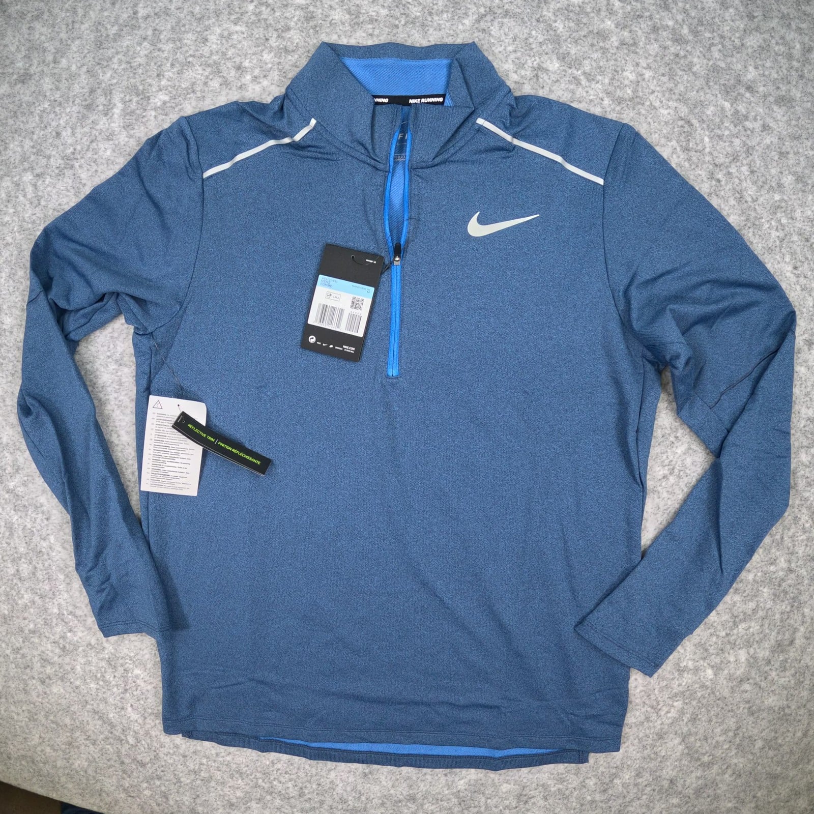 Nike Element 3.0 Tracksuit Medium Blue Half Zip Running Pullover Lightweight Men