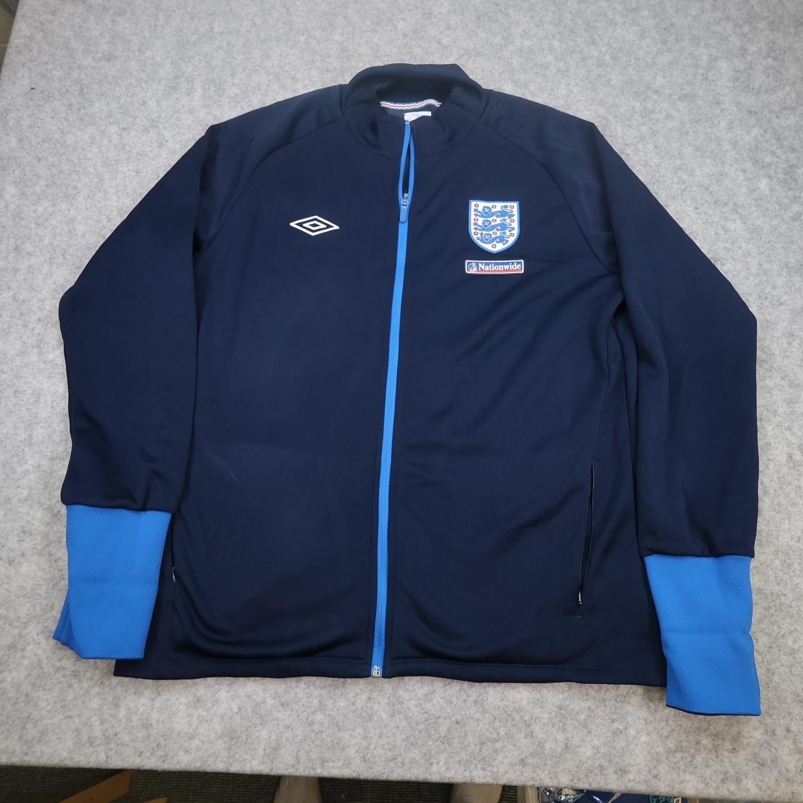 England Jacket Mens 2XL Navy Blue 2009 2010 Umbro Jacket Track Top Training