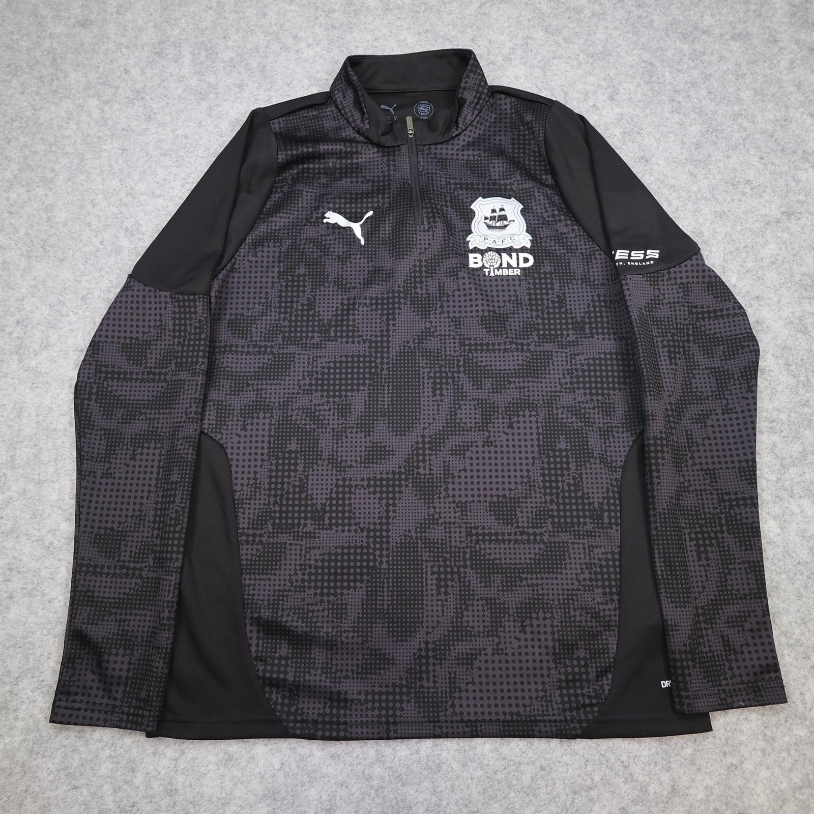 Plymouth Argyle Training Top Mens Medium Black EFL Football Puma Bond Timber