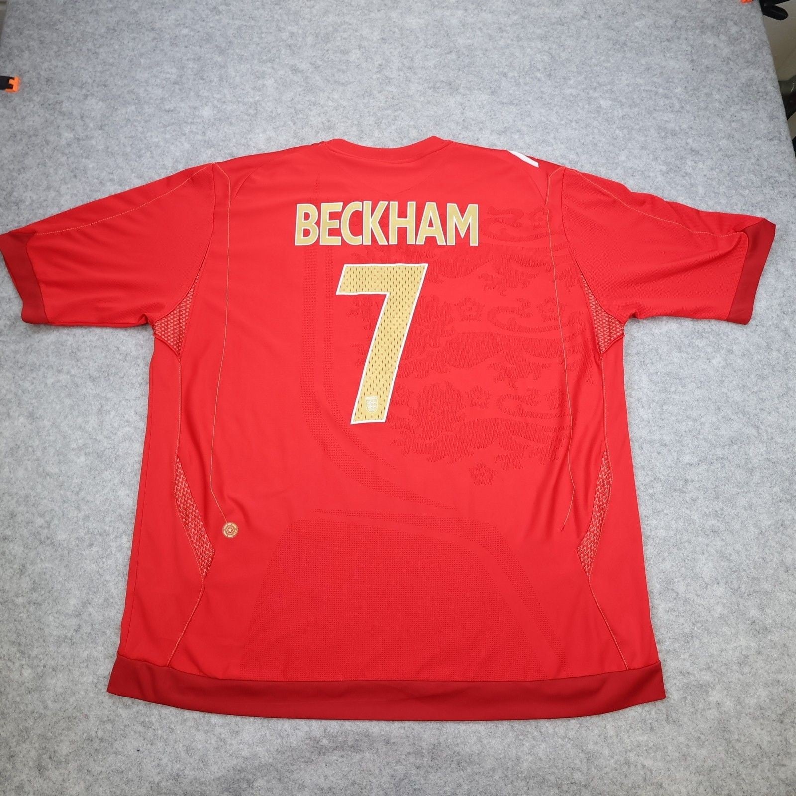 England Football Shirt 2XL Red Away Kit 2006 2007 2008 Umbro David Beckham 7