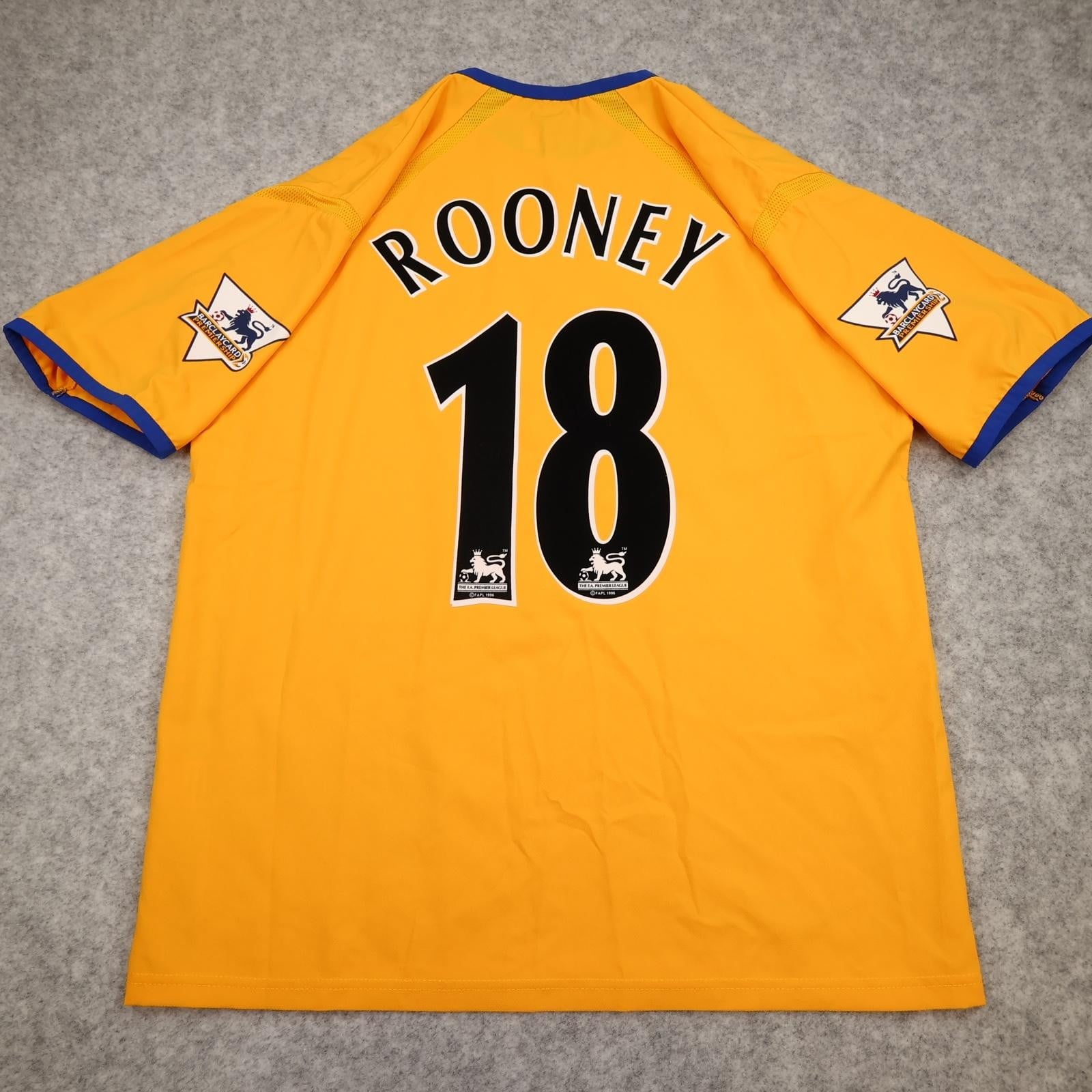 Vintage Everton Shirt Mens Large Gold Away 2003 2004 EPL Football Puma Rooney 18