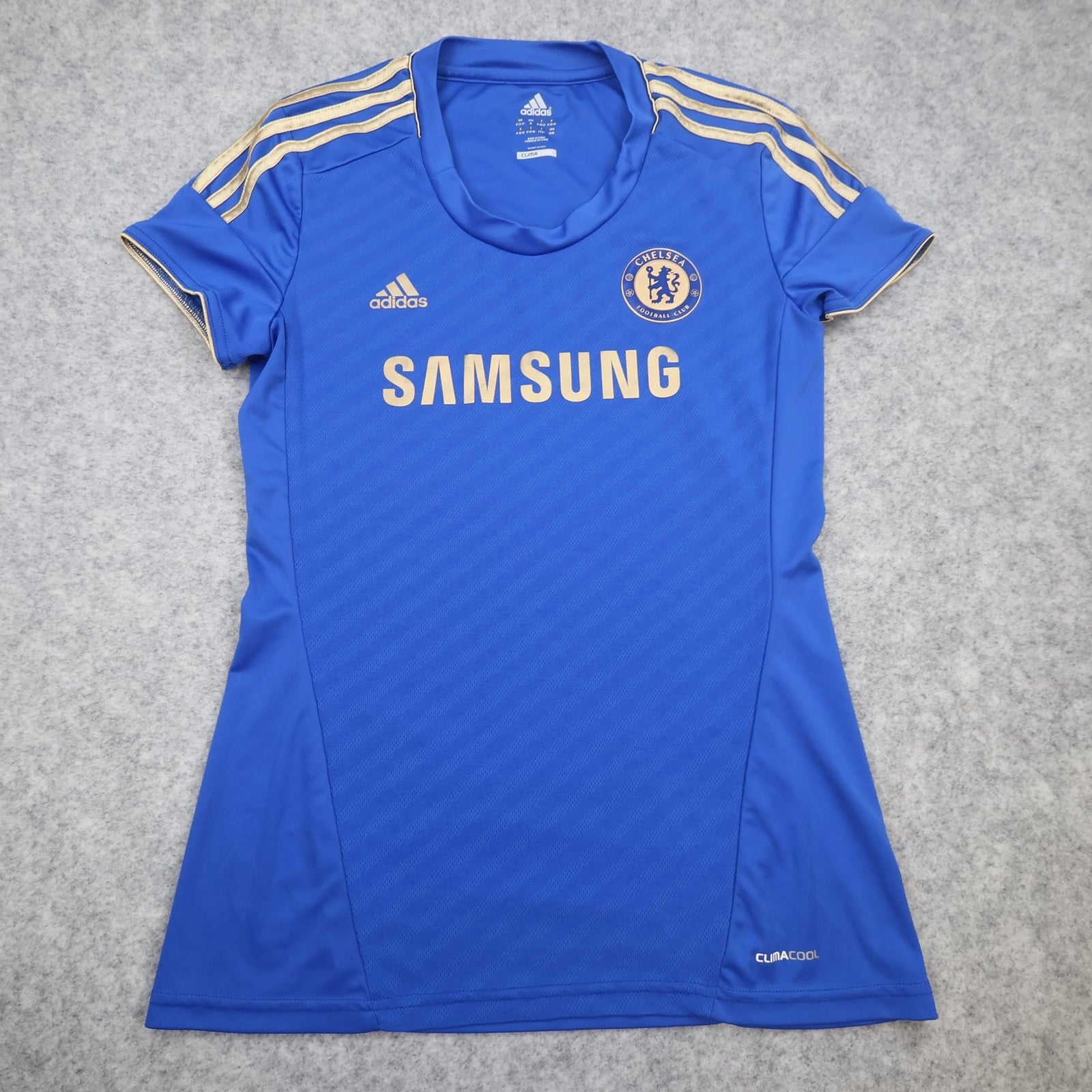 Chelsea Shirt Womens Medium 12-14 Blue Home 2012 2013 Adidas Soccer Jersey
