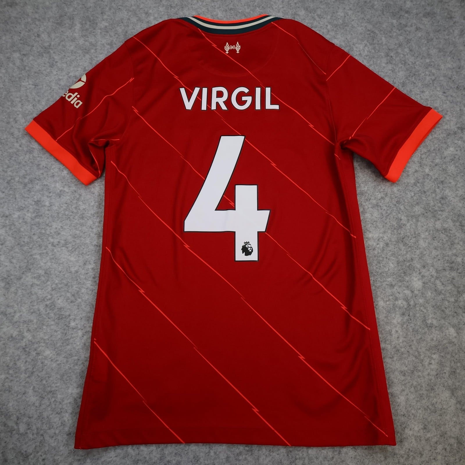 Liverpool Shirt Mens Small Red Home 2021 2022 Football Nike Virgil 4 Jersey
