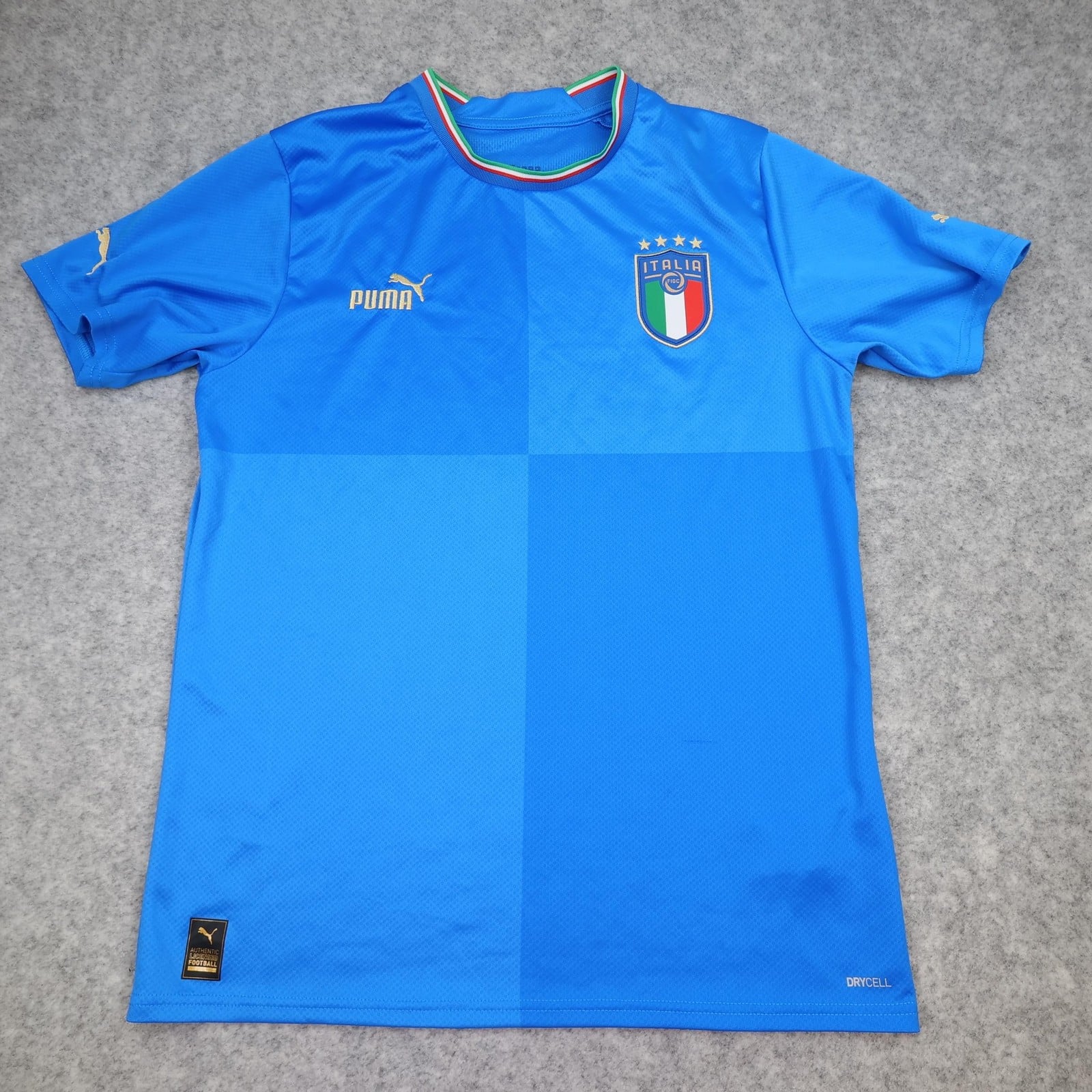 Italy Home Shirt Mens Medium Blue 2022 2023 Football Puma Soccer Jersey