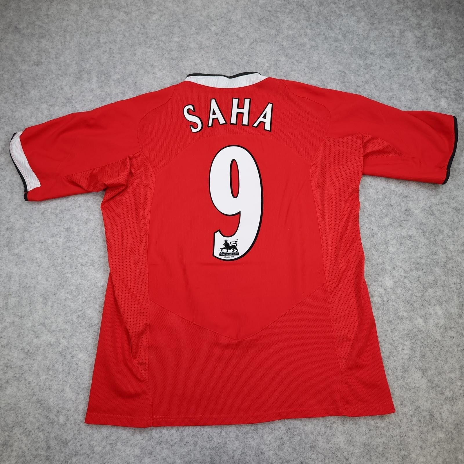 Vintage Manchester United Shirt Mens Large Red Home 2004 2006 Nike Jersey Saha 9