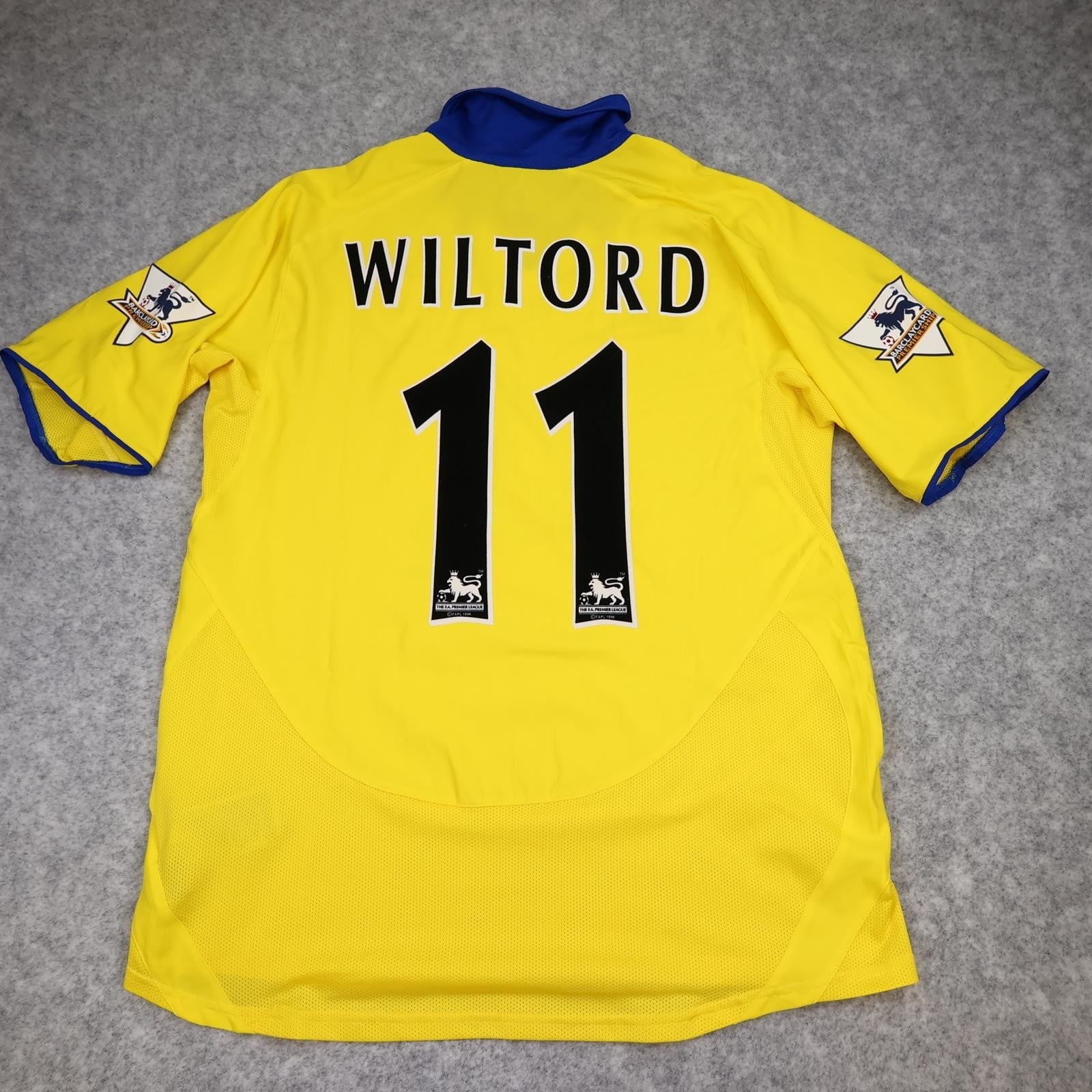 Arsenal Away Shirt Mens Large Yellow 2003 2004 Vintage Nike Wiltord 11 Jersey