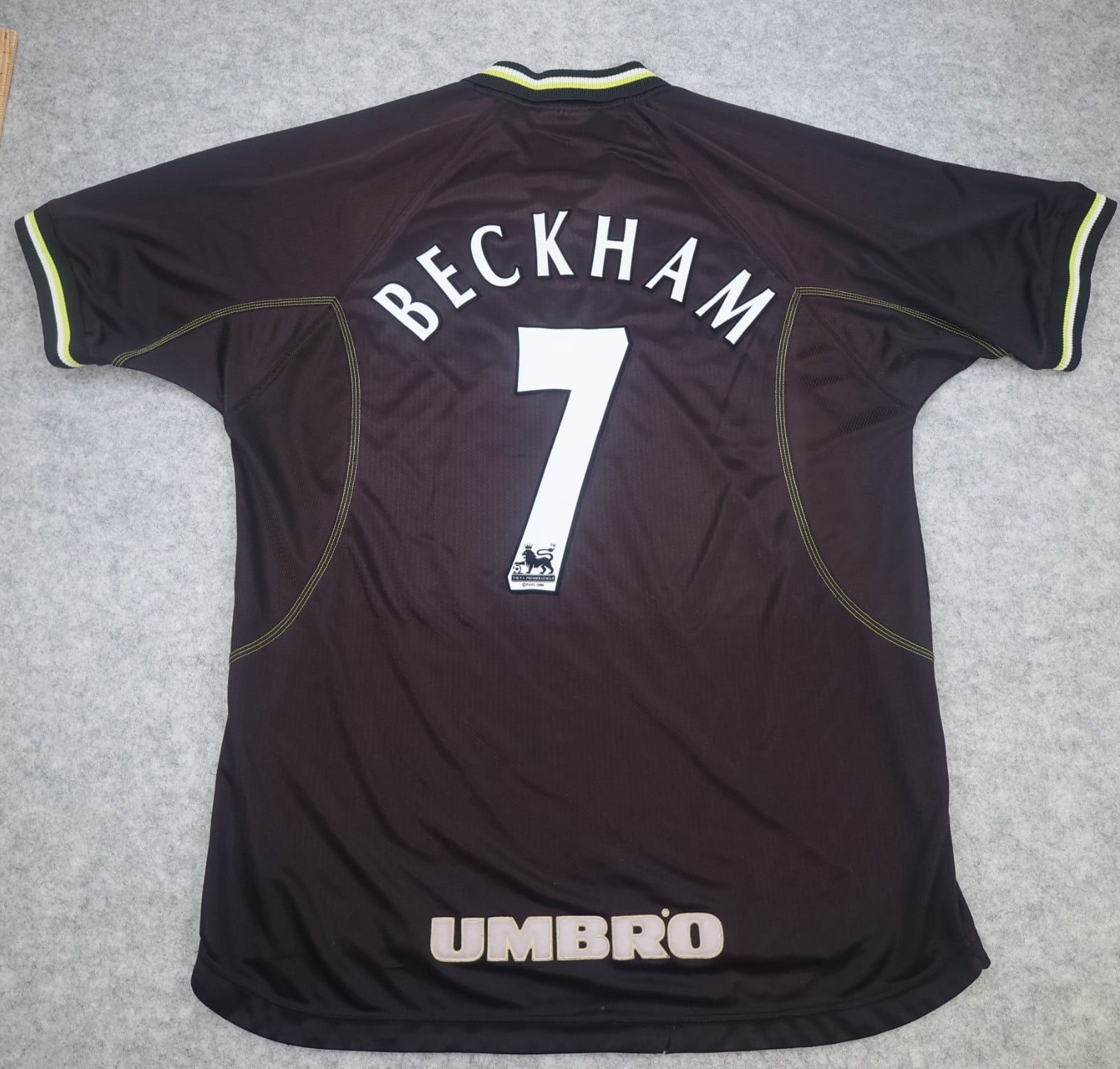 Manchester United Shirt Extra Large Black Third 1998 1999 David Beckham Jersey