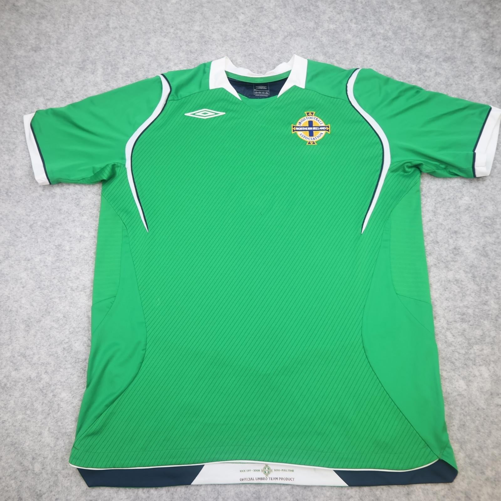 Northern Ireland Home Shirt Mens Large Green 2008 2010 Football Umbro Jersey